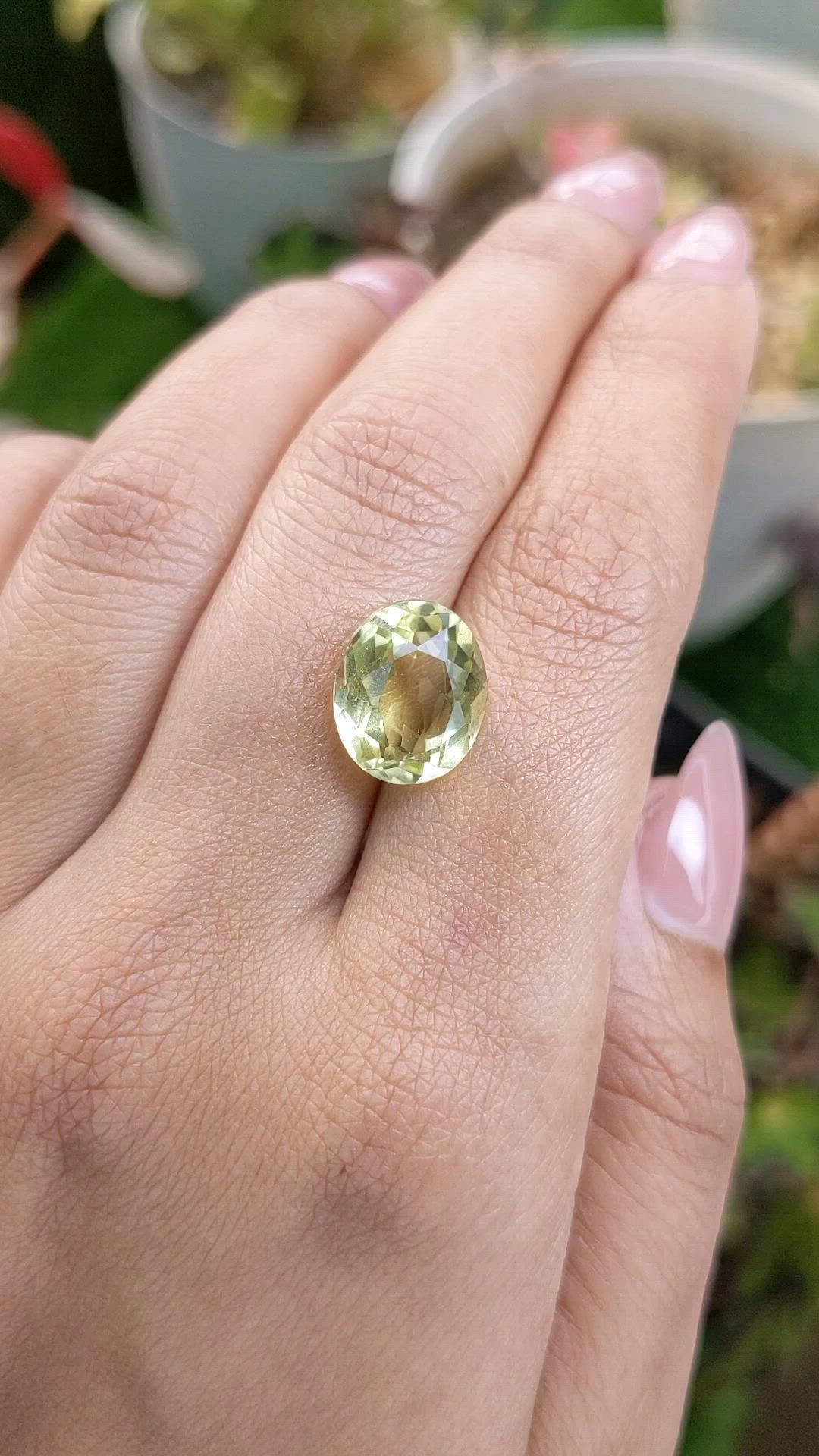 5.76 Ct. Lemon Quartz from Madagascar Size Video