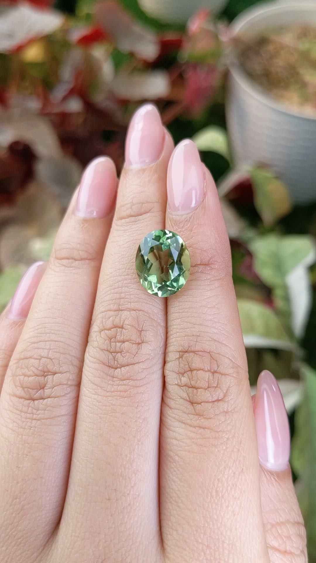 5.96 Ct. Green Prasiolite from Brazil Size Video