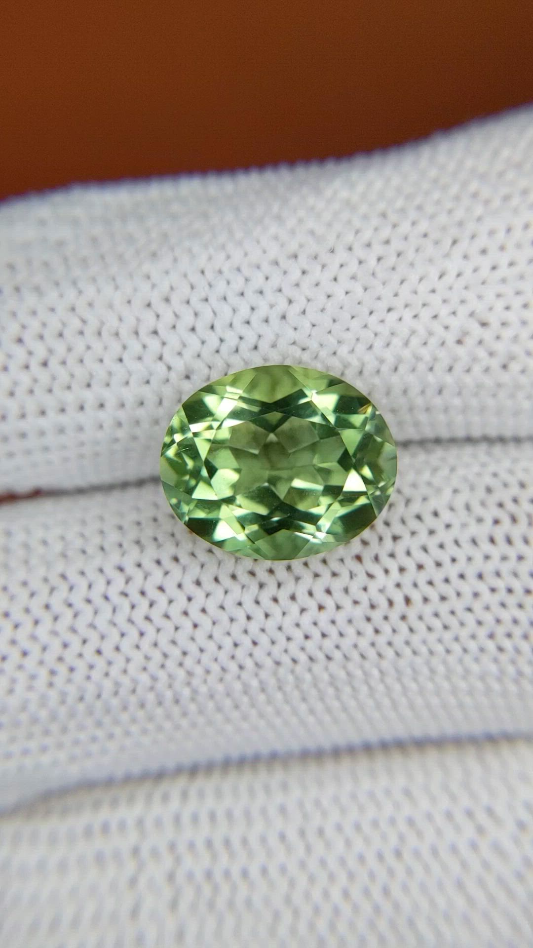 5.96 Ct. Green Prasiolite from Brazil Size Video