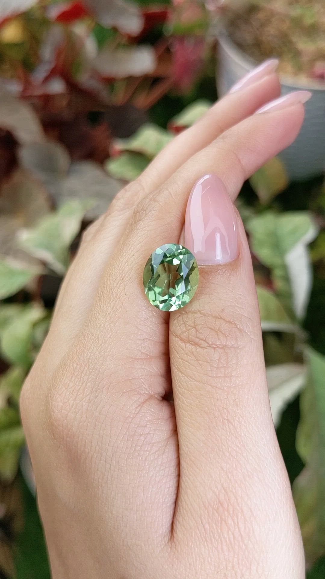 5.96 Ct. Green Prasiolite from Brazil Size Video