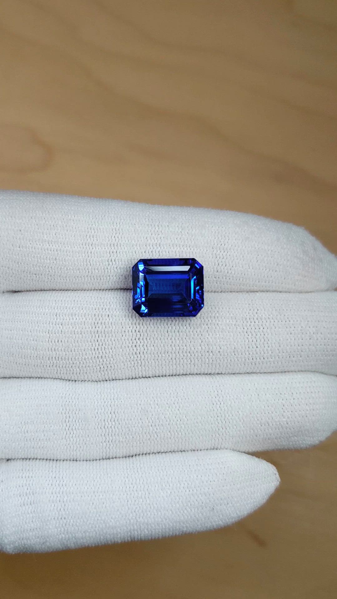 12.69 Ct. Blue Tanzanite from Tanzania Size Video