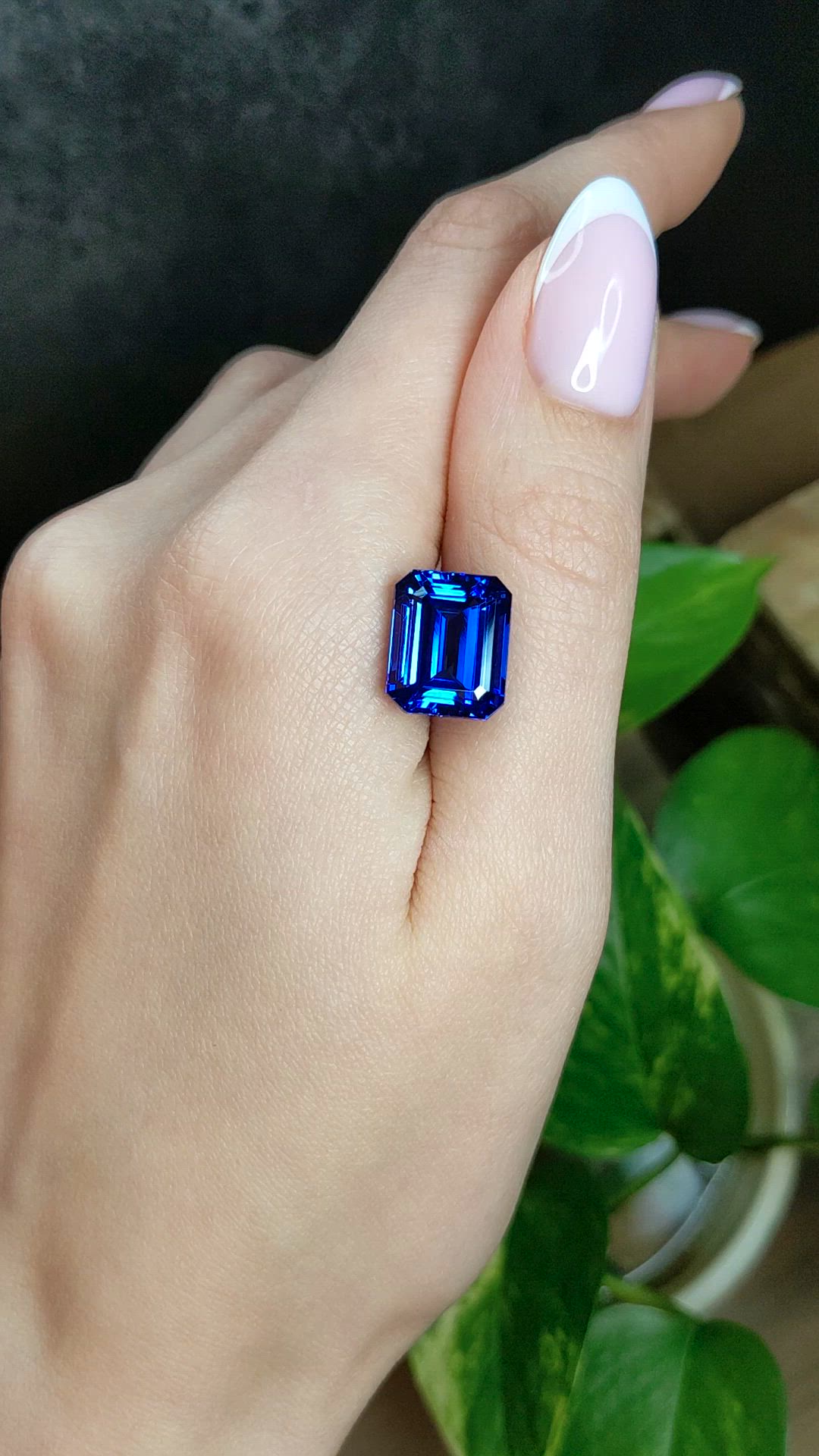 12.69 Ct. Blue Tanzanite from Tanzania Size Video