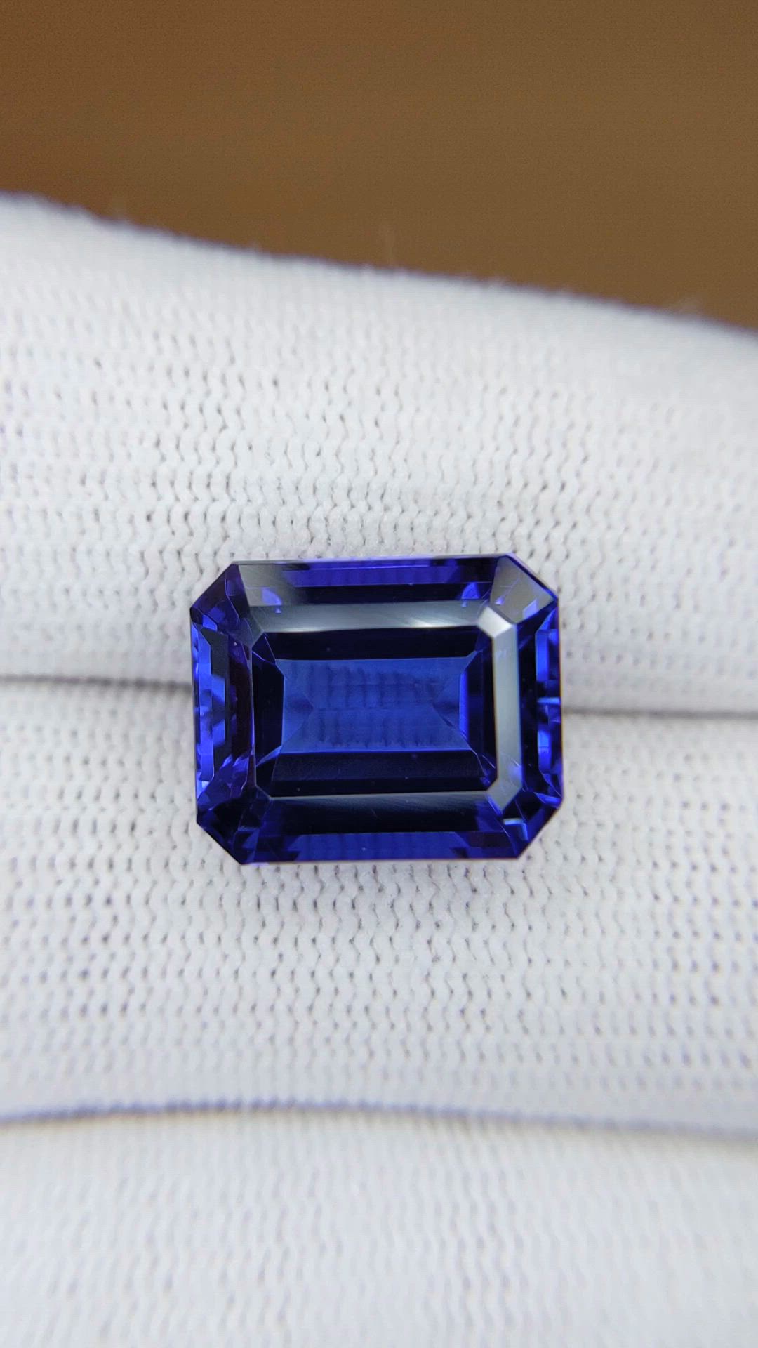 12.69 Ct. Blue Tanzanite from Tanzania Size Video