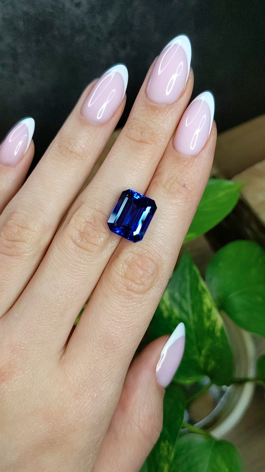 12.69 Ct. Blue Tanzanite from Tanzania Size Video