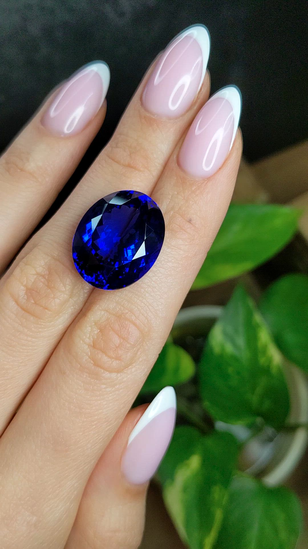 27.28 Ct. Blue Tanzanite from Tanzania Size Video