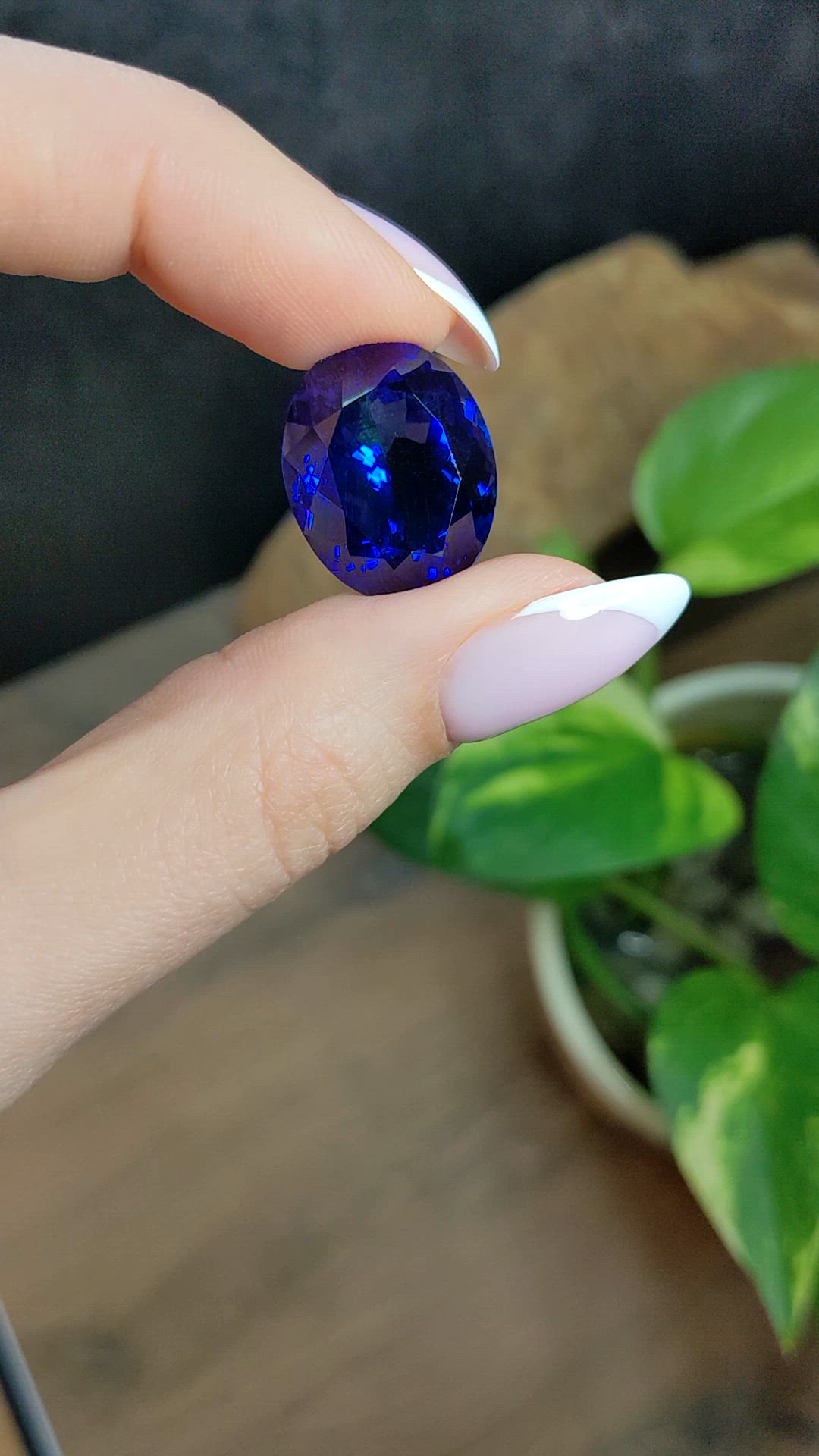27.28 Ct. Blue Tanzanite from Tanzania Size Video