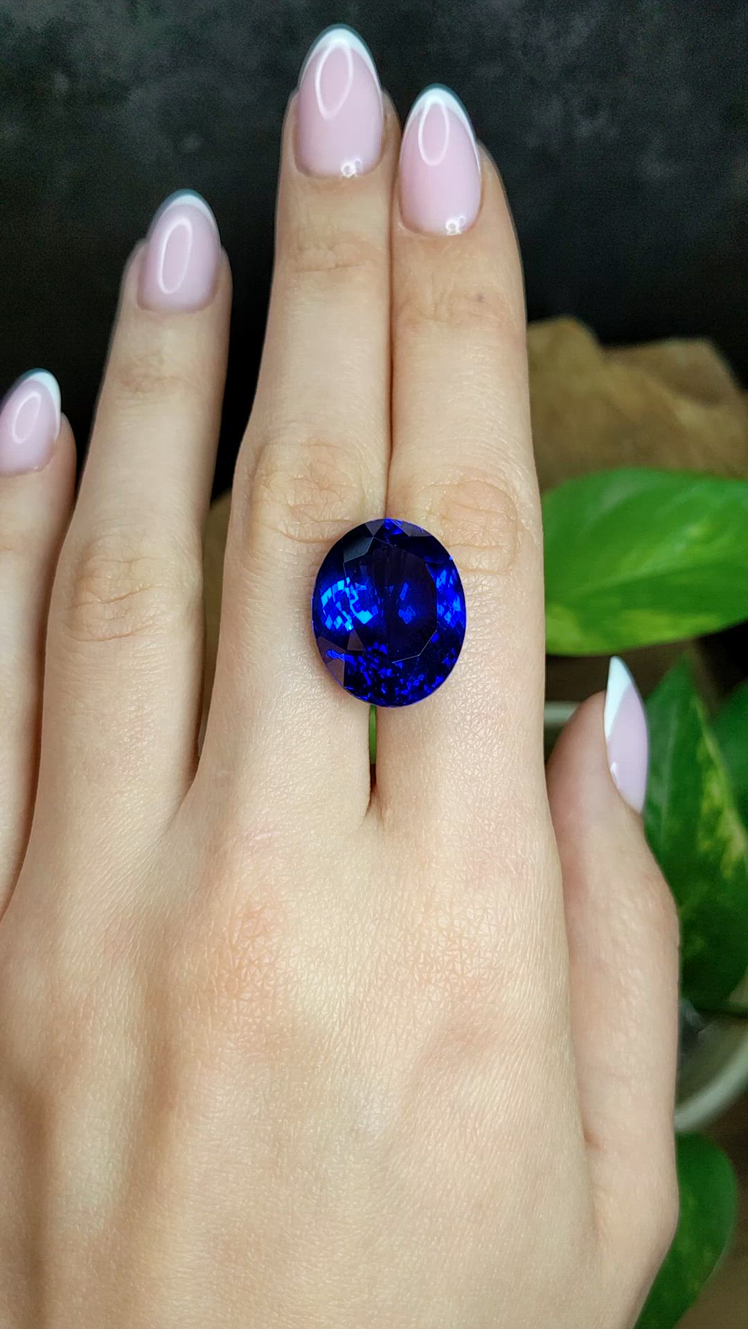 27.28 Ct. Blue Tanzanite from Tanzania Size Video