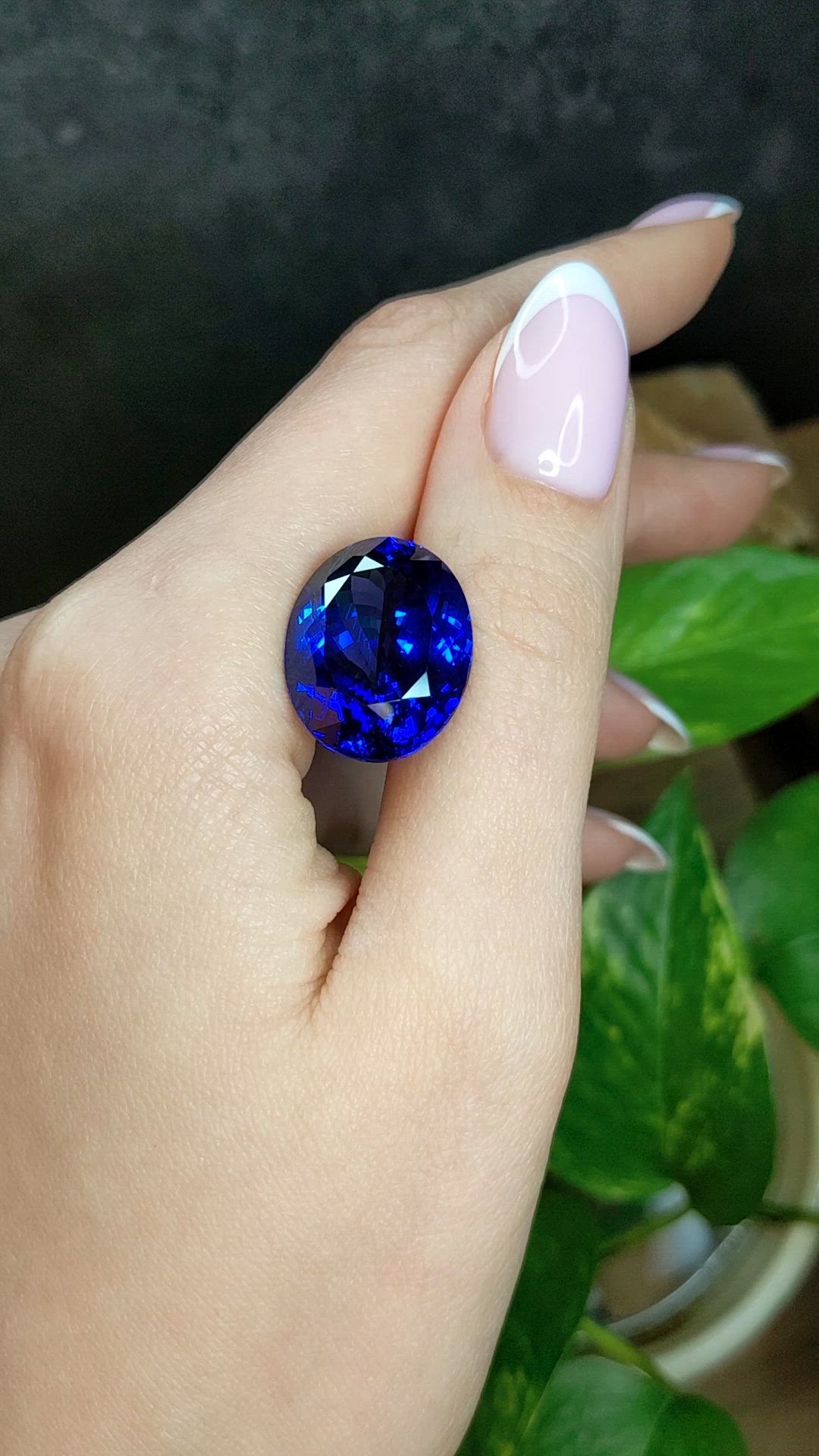 27.28 Ct. Blue Tanzanite from Tanzania Size Video