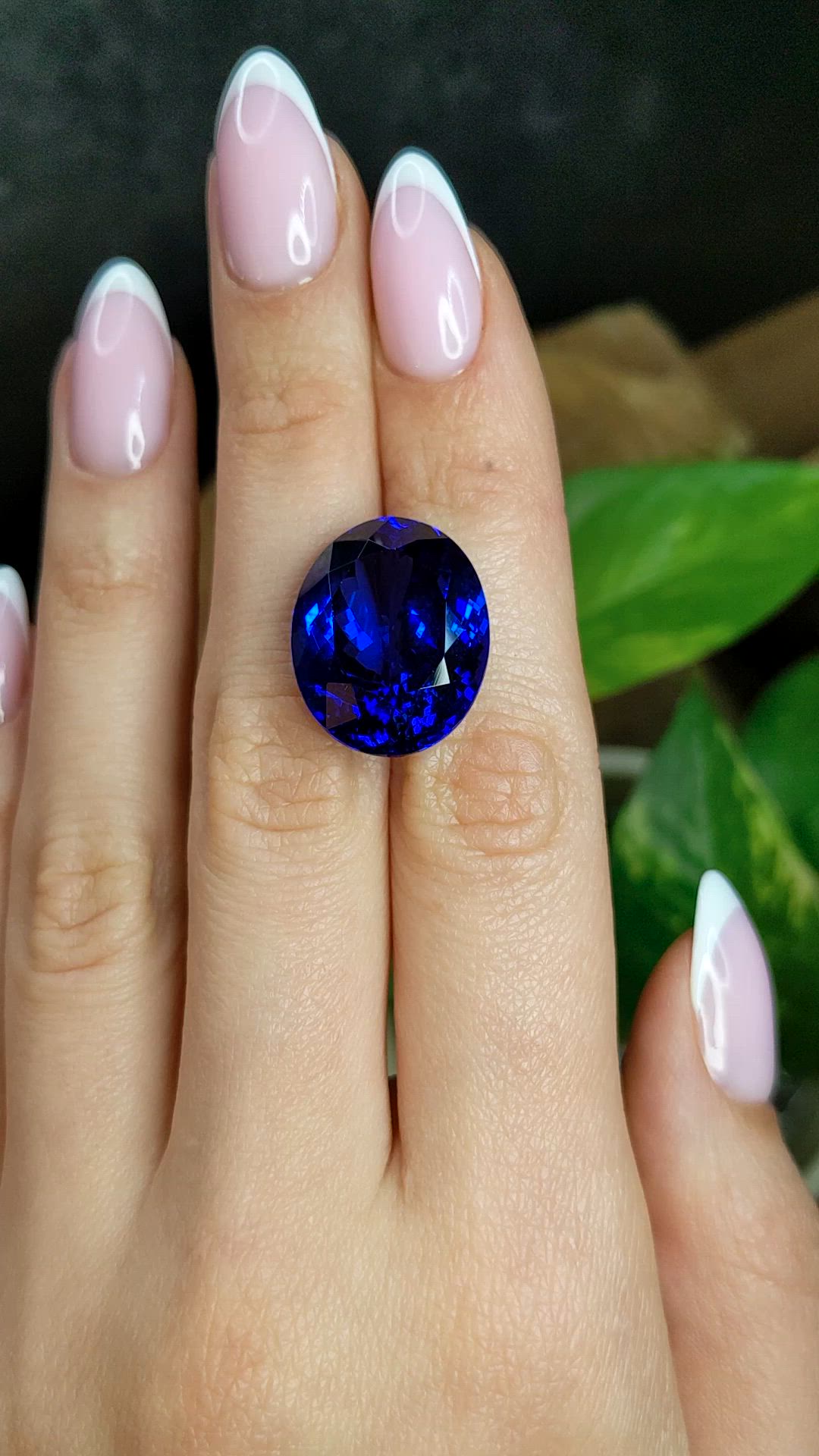 27.28 Ct. Blue Tanzanite from Tanzania Size Video