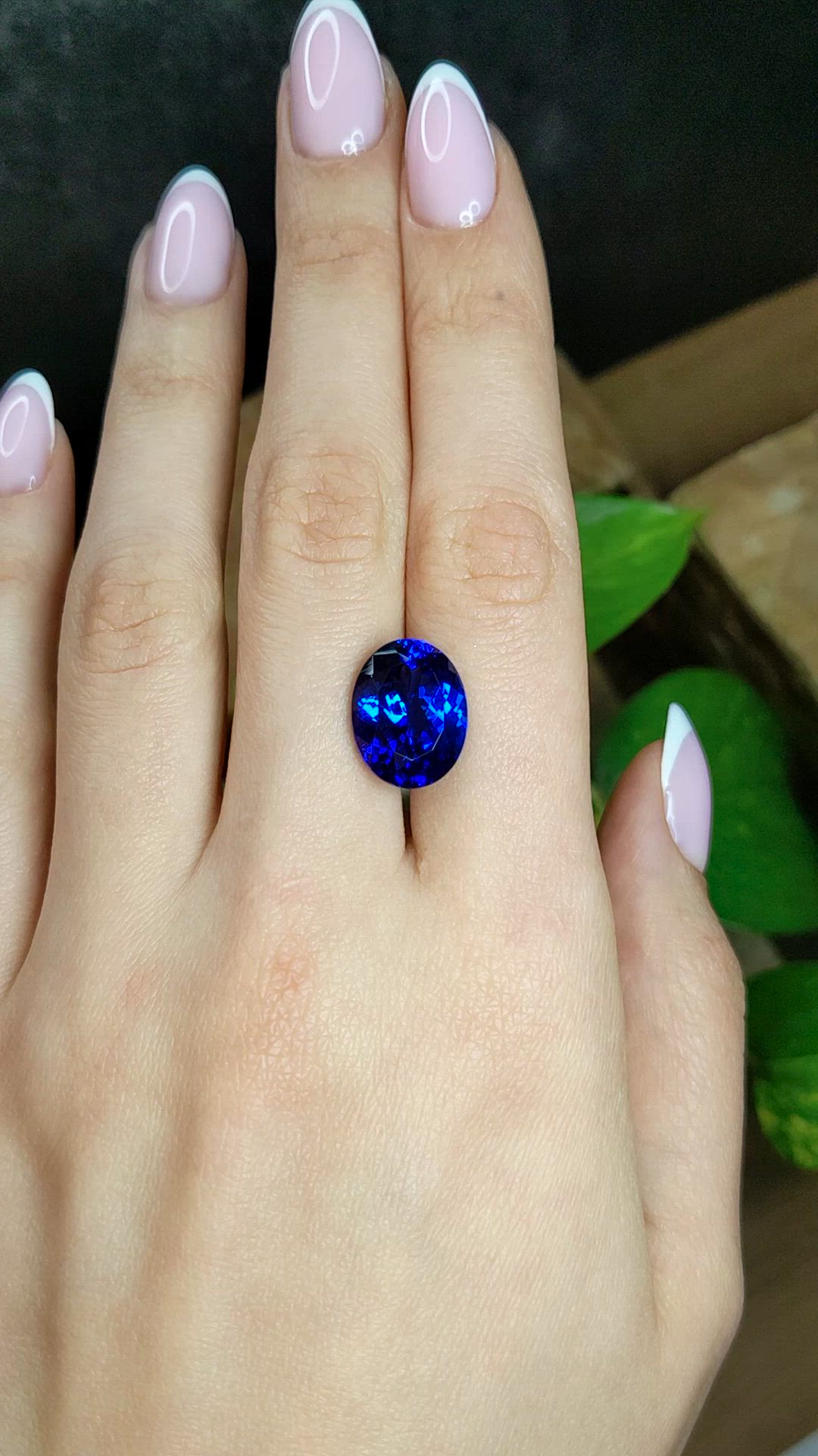 9.90 Ct. Blue Tanzanite from Tanzania Size Video