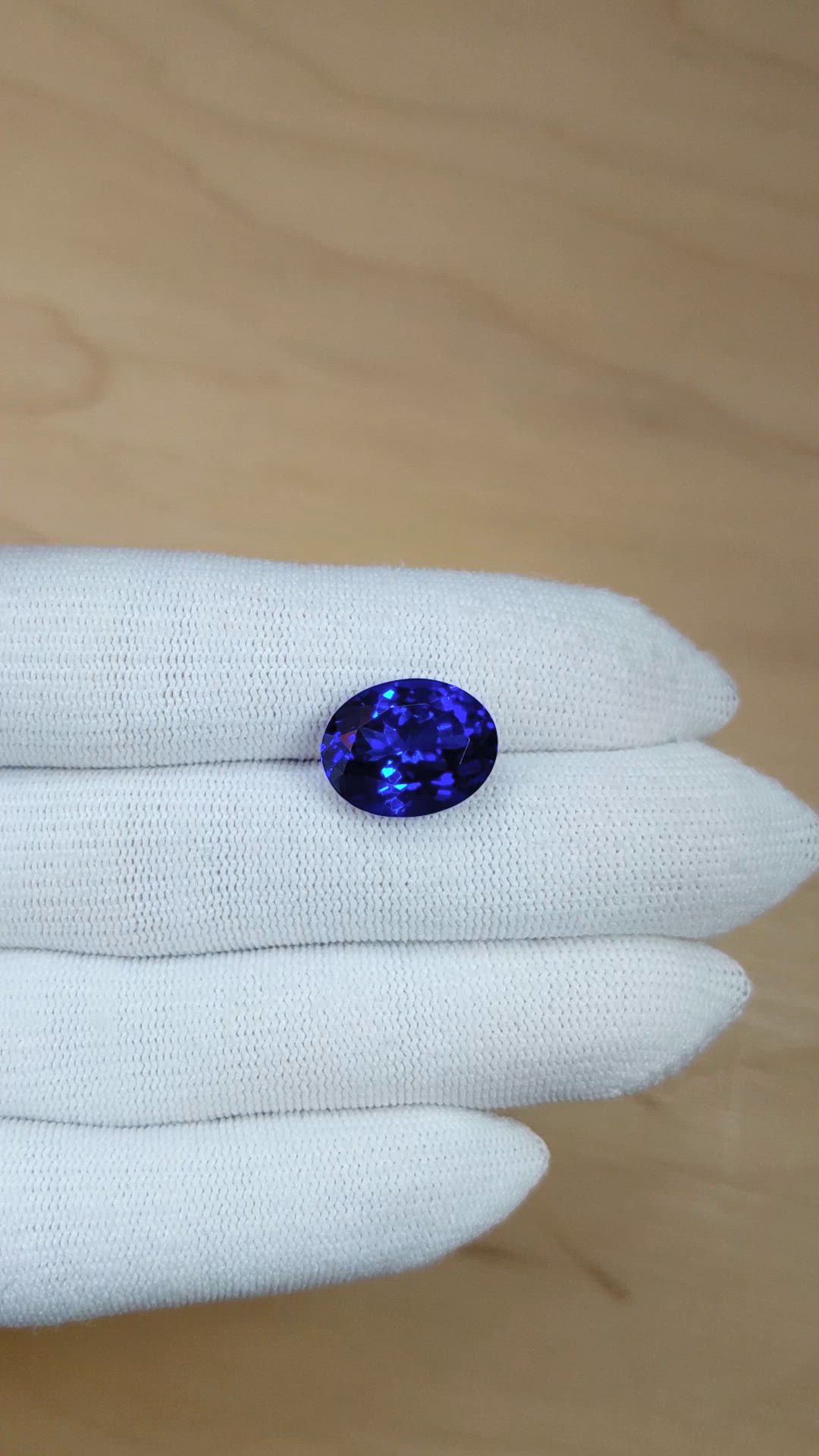 9.90 Ct. Blue Tanzanite from Tanzania Size Video