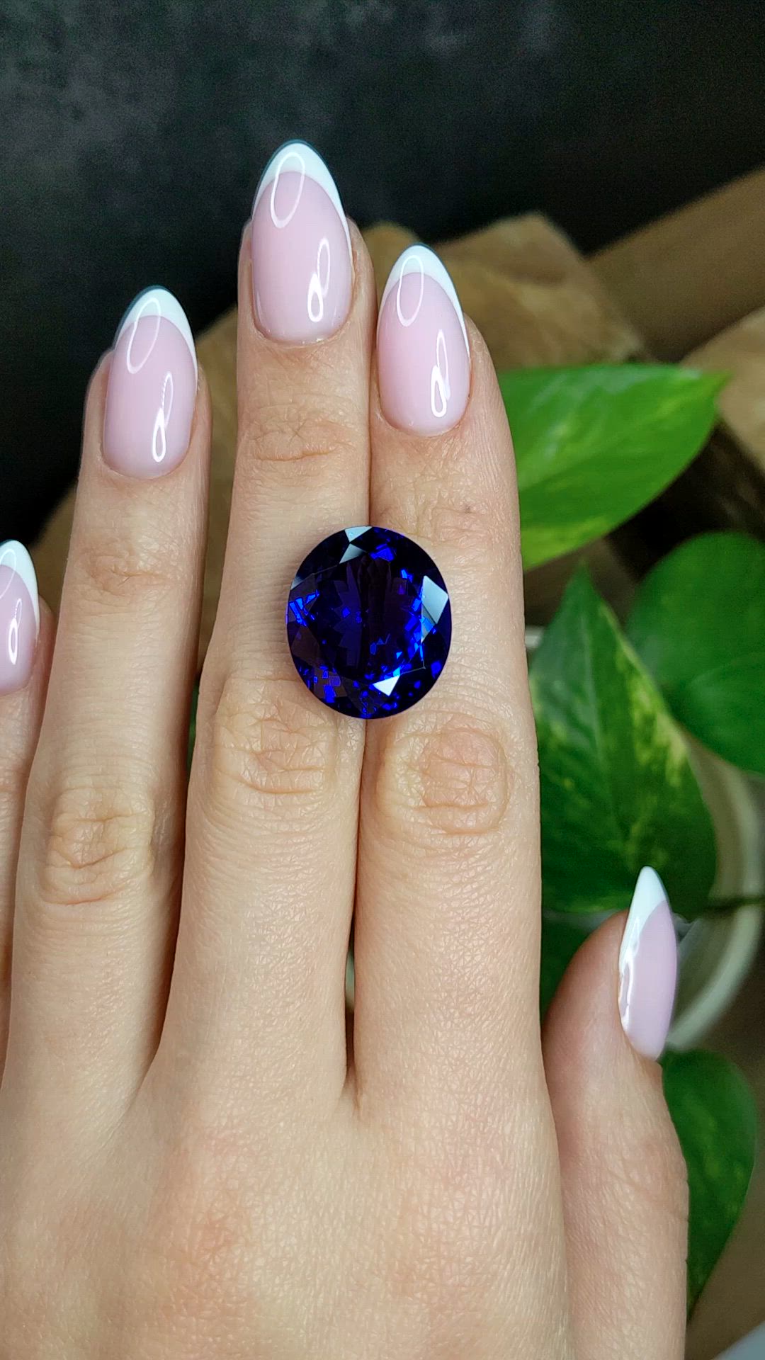 21.01 Ct. Violetish Blue Tanzanite from Tanzania Size Video