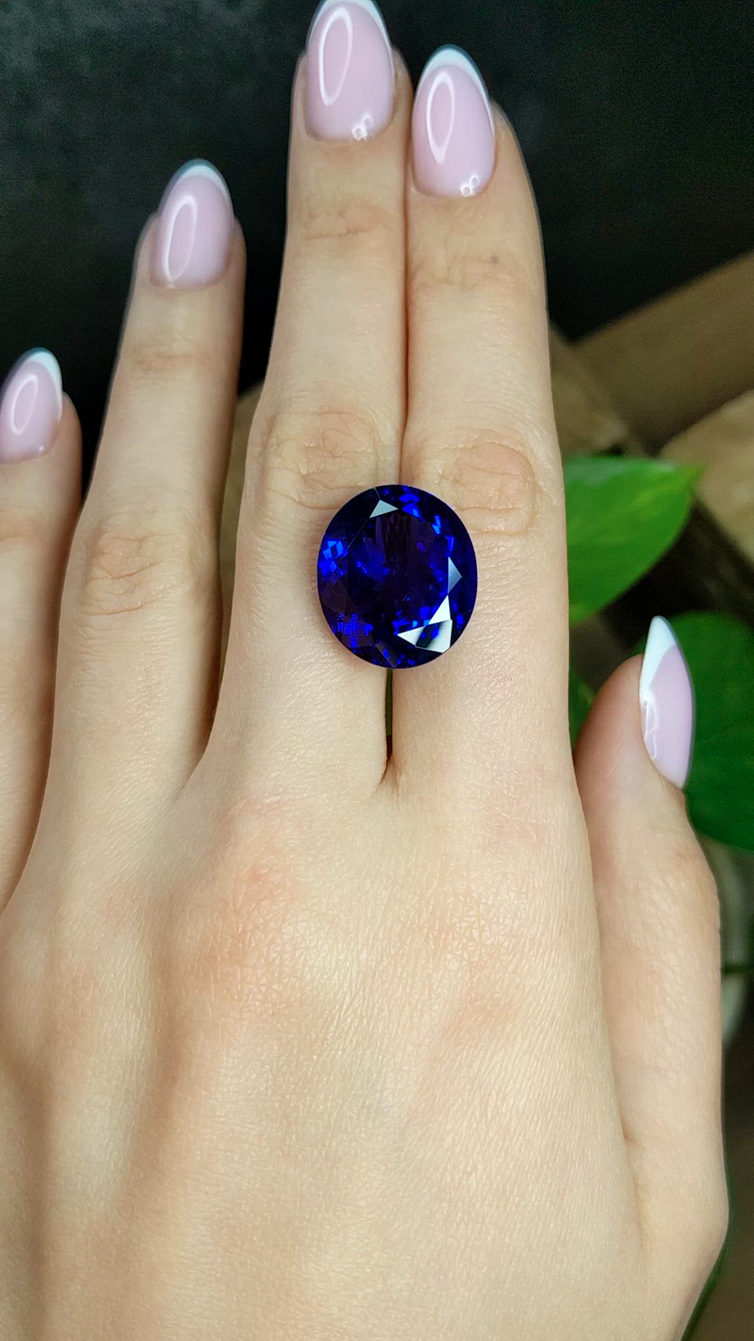 21.01 Ct. Violetish Blue Tanzanite from Tanzania Size Video