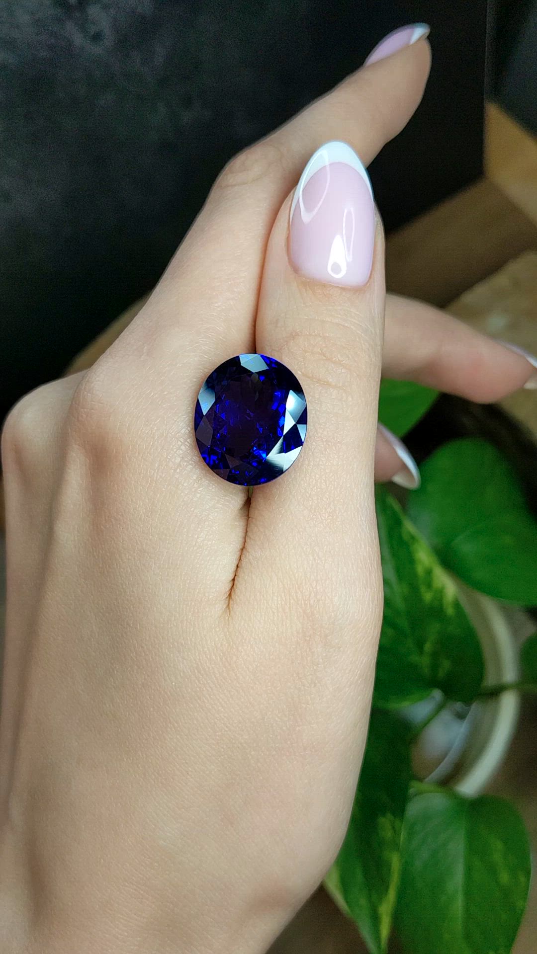 21.01 Ct. Violetish Blue Tanzanite from Tanzania Size Video