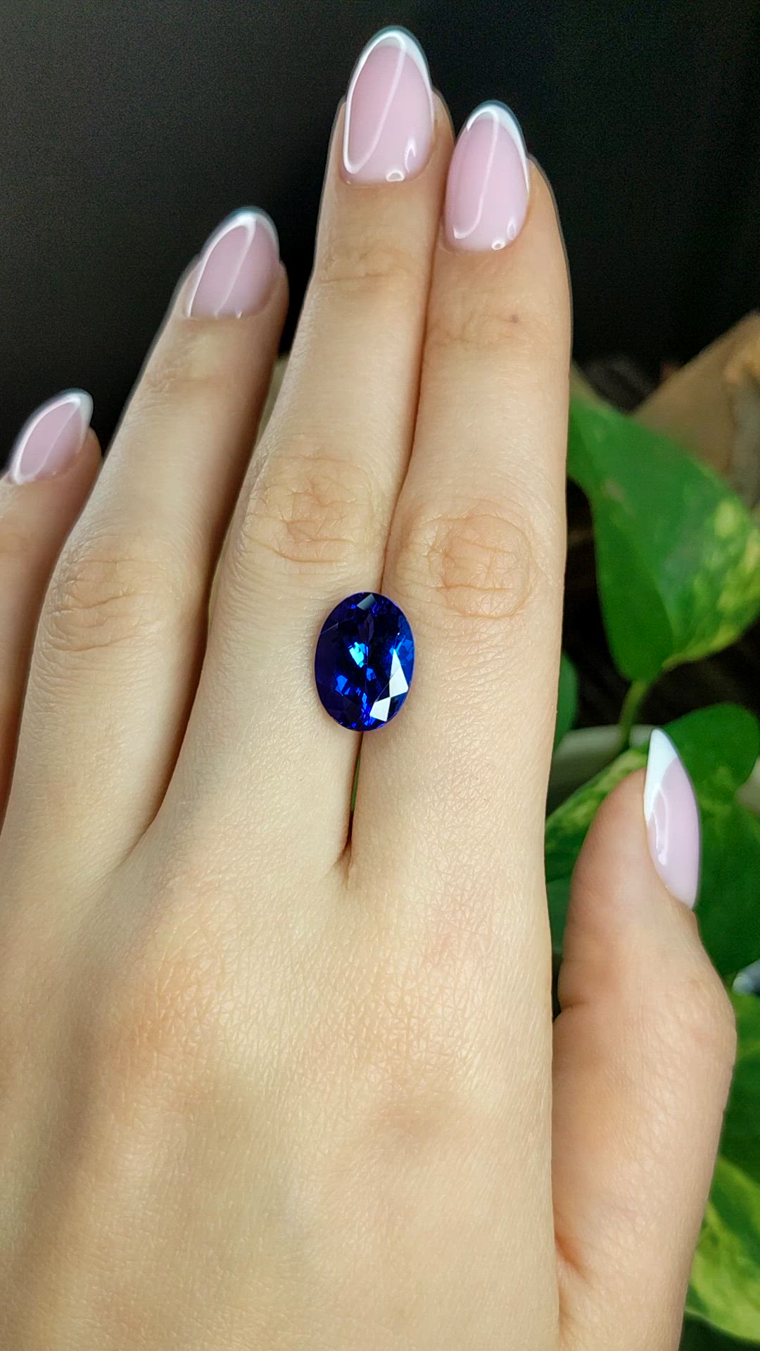 6.58 Ct. Blue Tanzanite from Tanzania Size Video