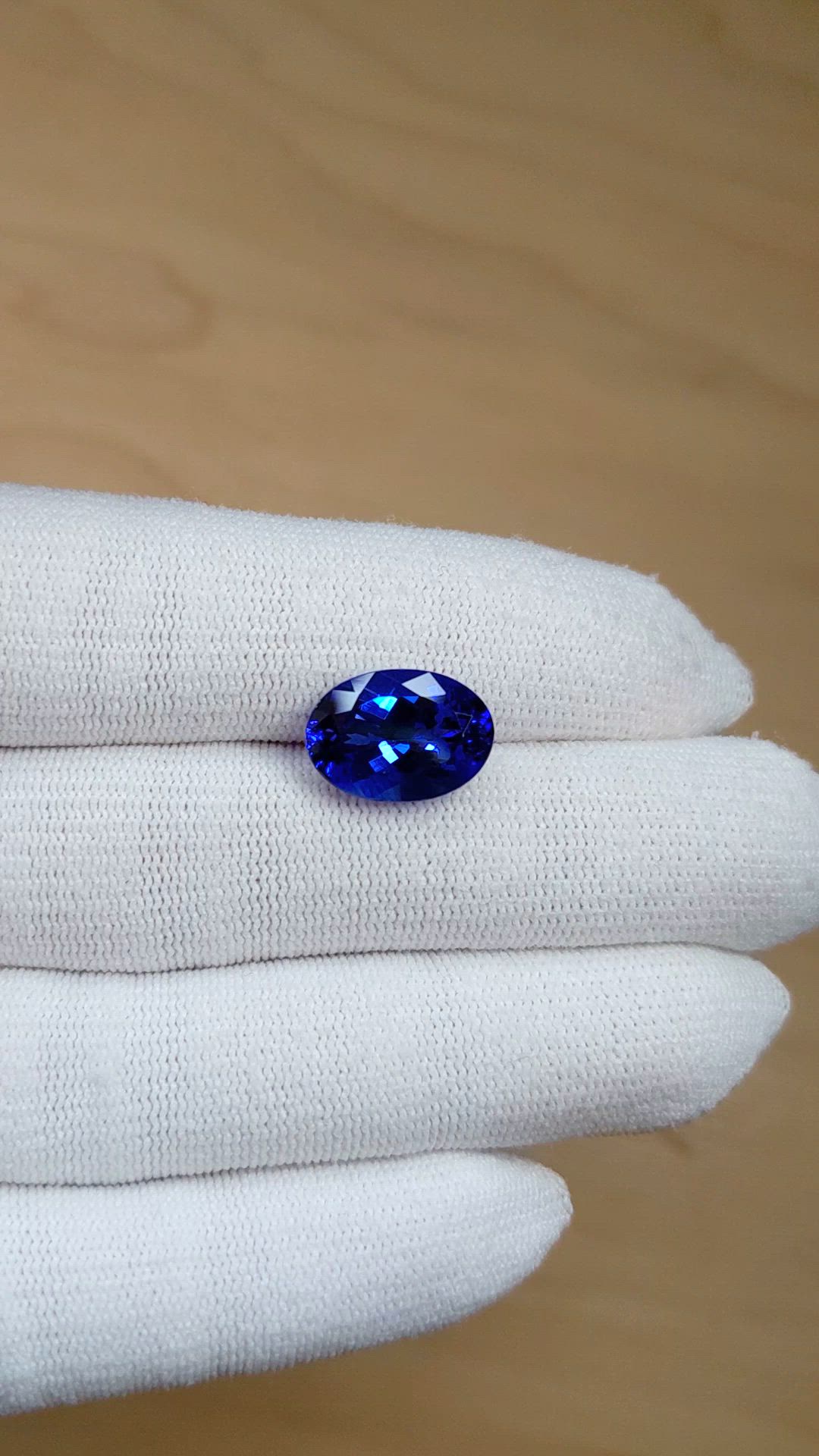 6.58 Ct. Blue Tanzanite from Tanzania Size Video