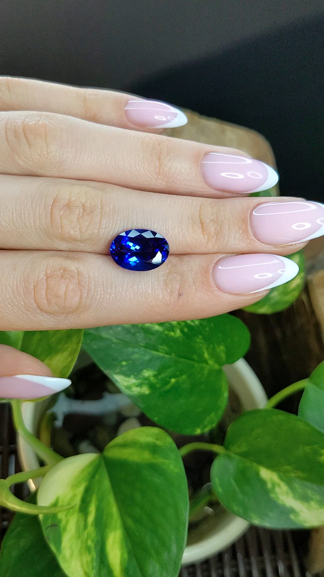 6.58 Ct. Blue Tanzanite from Tanzania Size Video