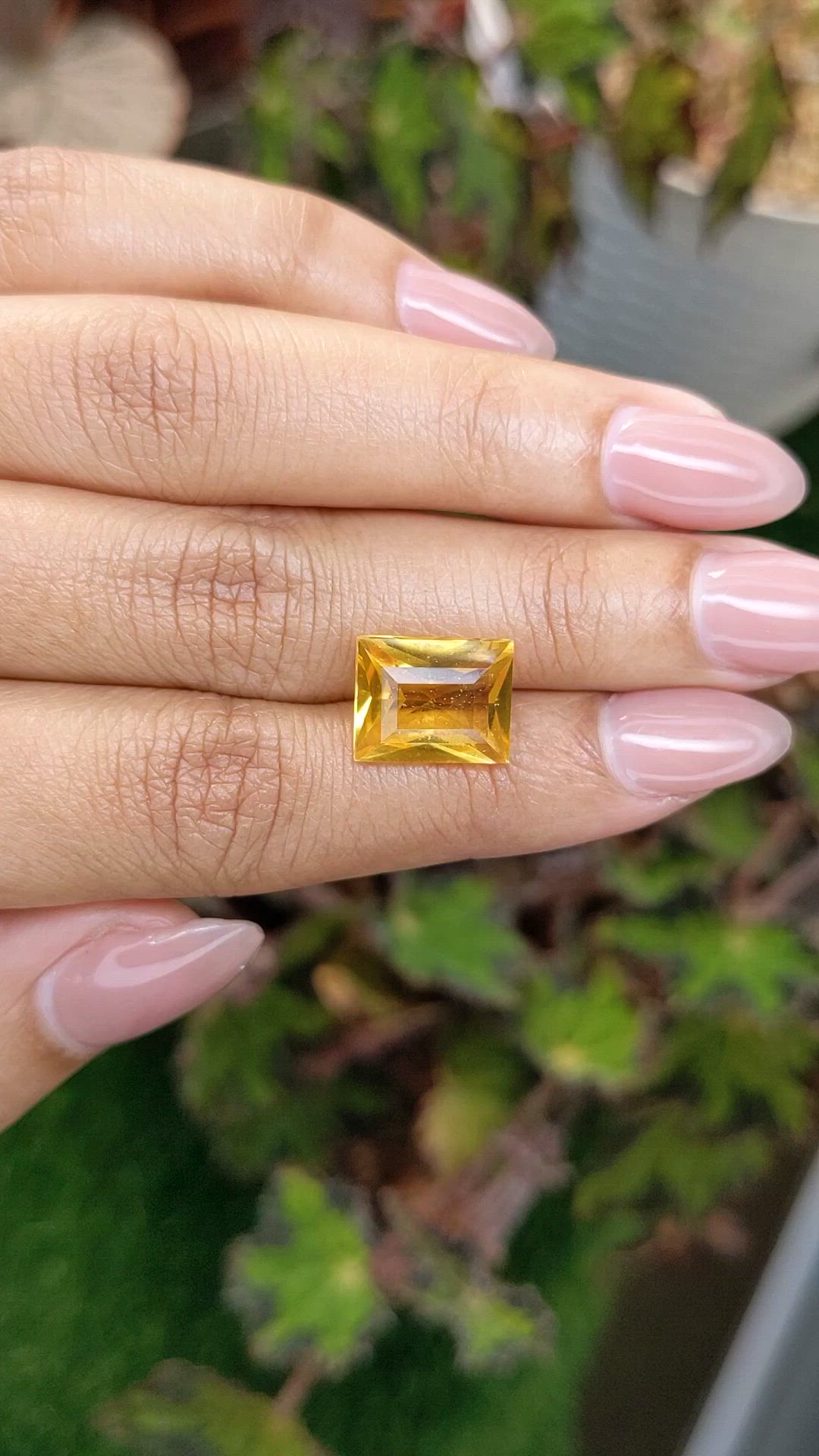 5.74 Ct. Yellow Citrine from Brazil Size Video