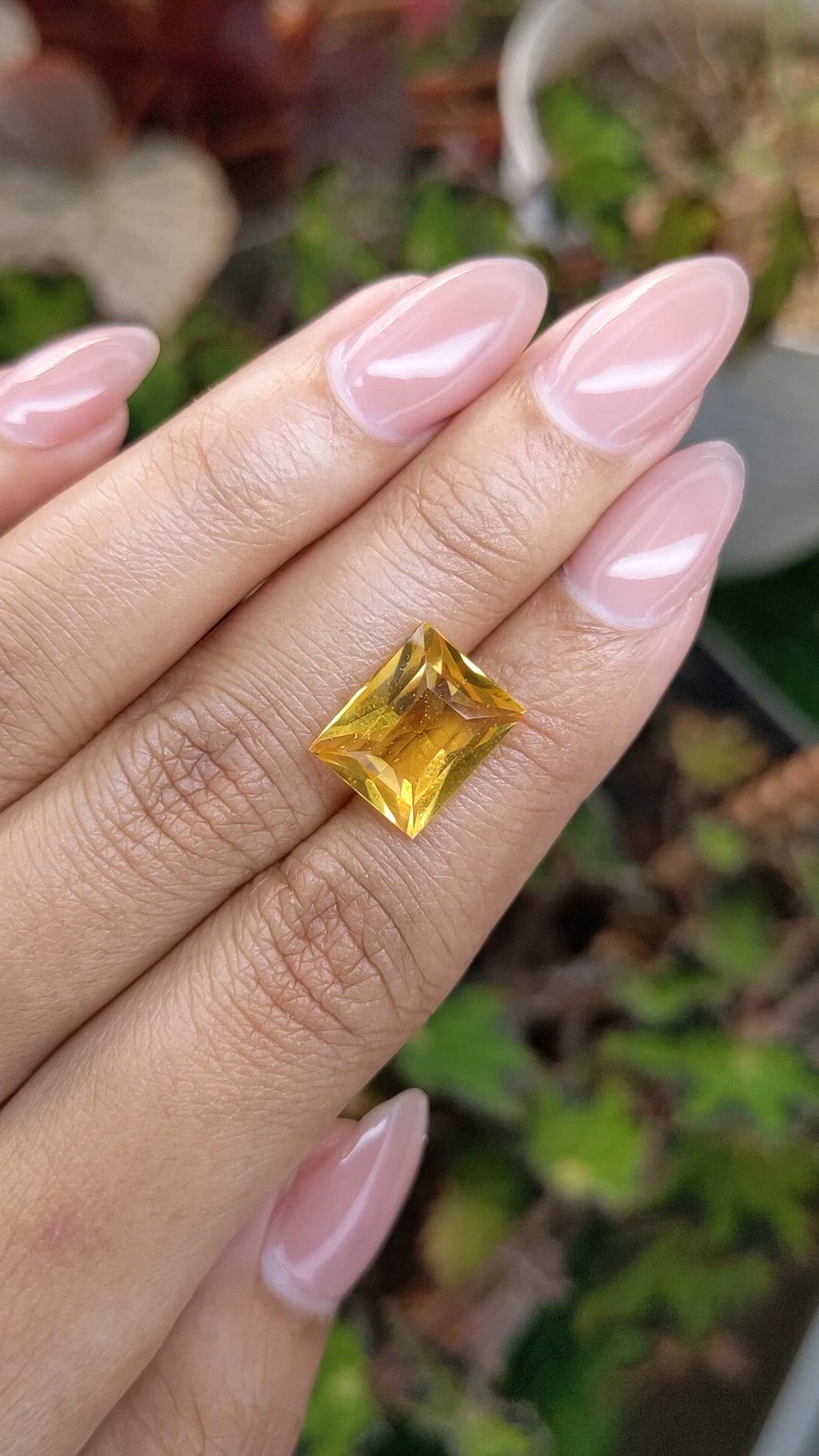 5.74 Ct. Yellow Citrine from Brazil Size Video