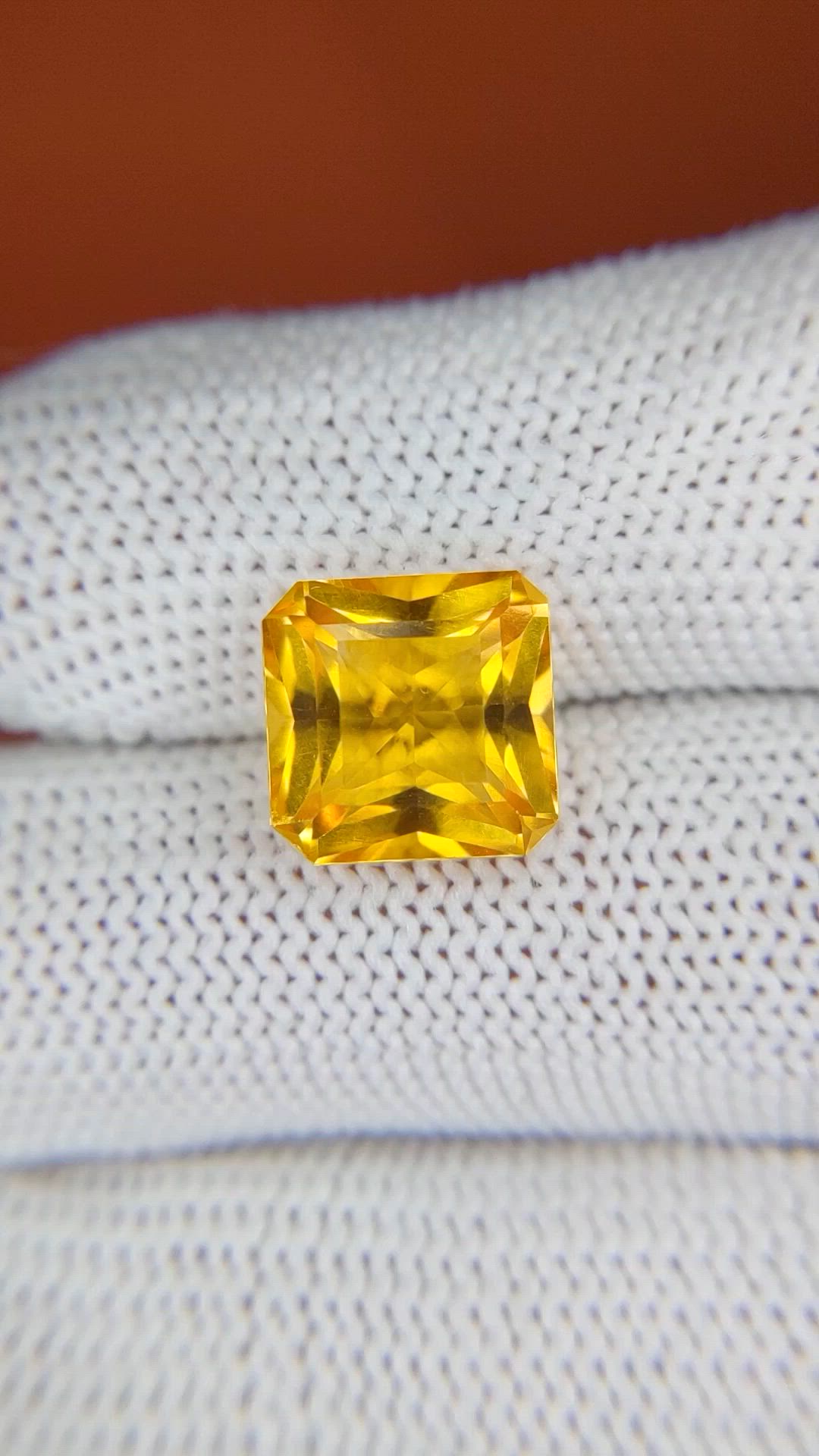 5.15 Ct. Yellow Citrine from Brazil Size Video