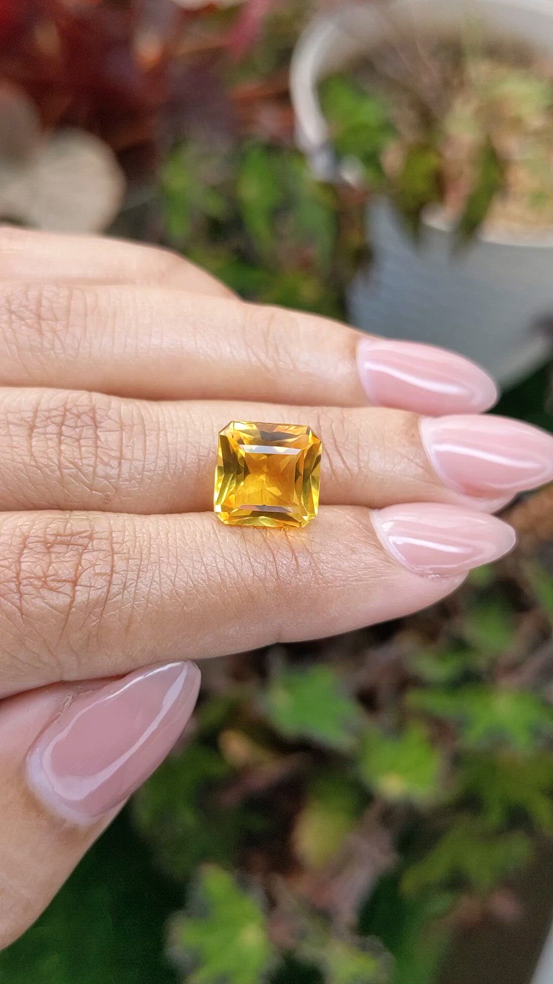 5.15 Ct. Yellow Citrine from Brazil Size Video