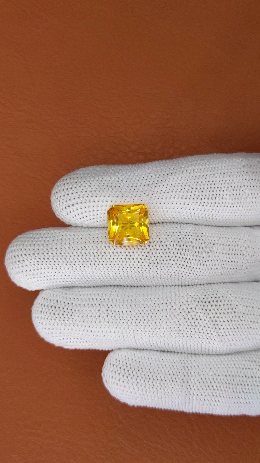 5.15 Ct. Yellow Citrine from Brazil Size Video