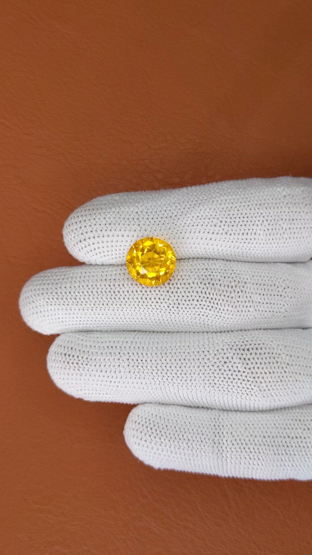 4.89 Ct. Yellow Citrine from Brazil Size Video