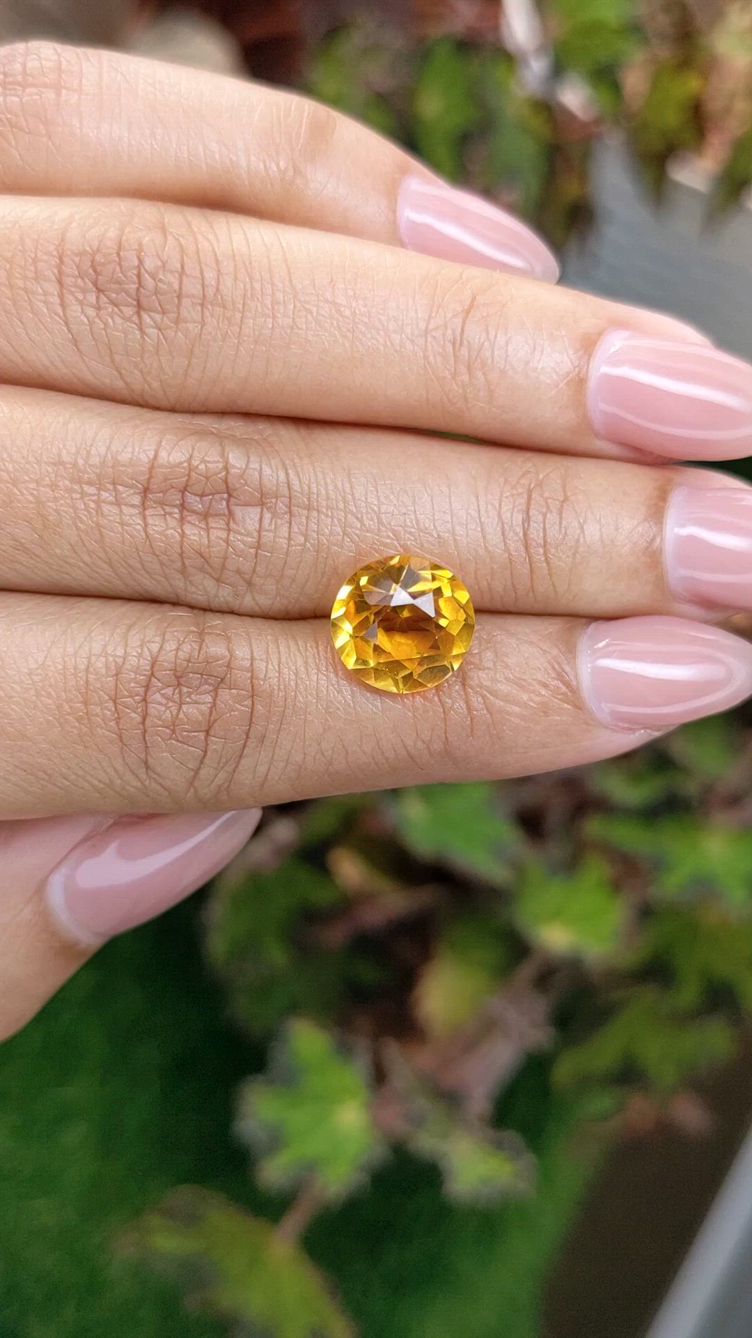 4.89 Ct. Yellow Citrine from Brazil Size Video