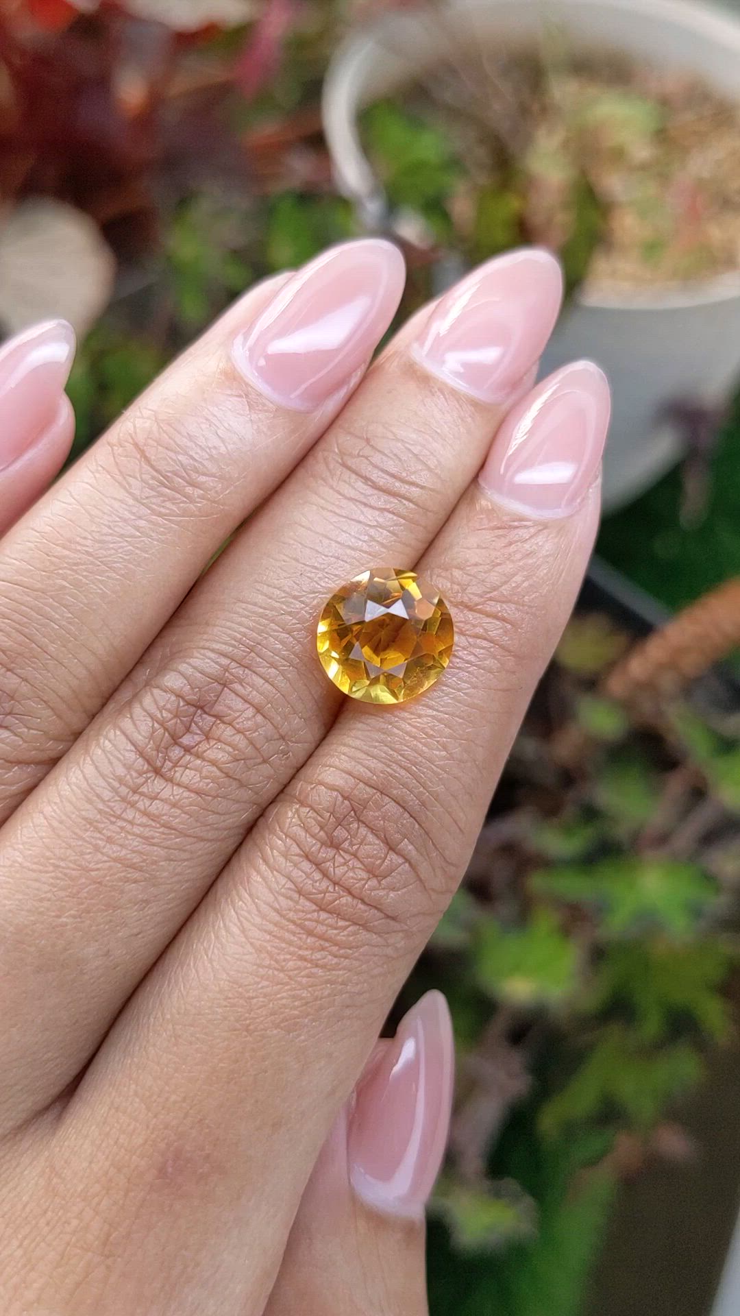 4.89 Ct. Yellow Citrine from Brazil Size Video