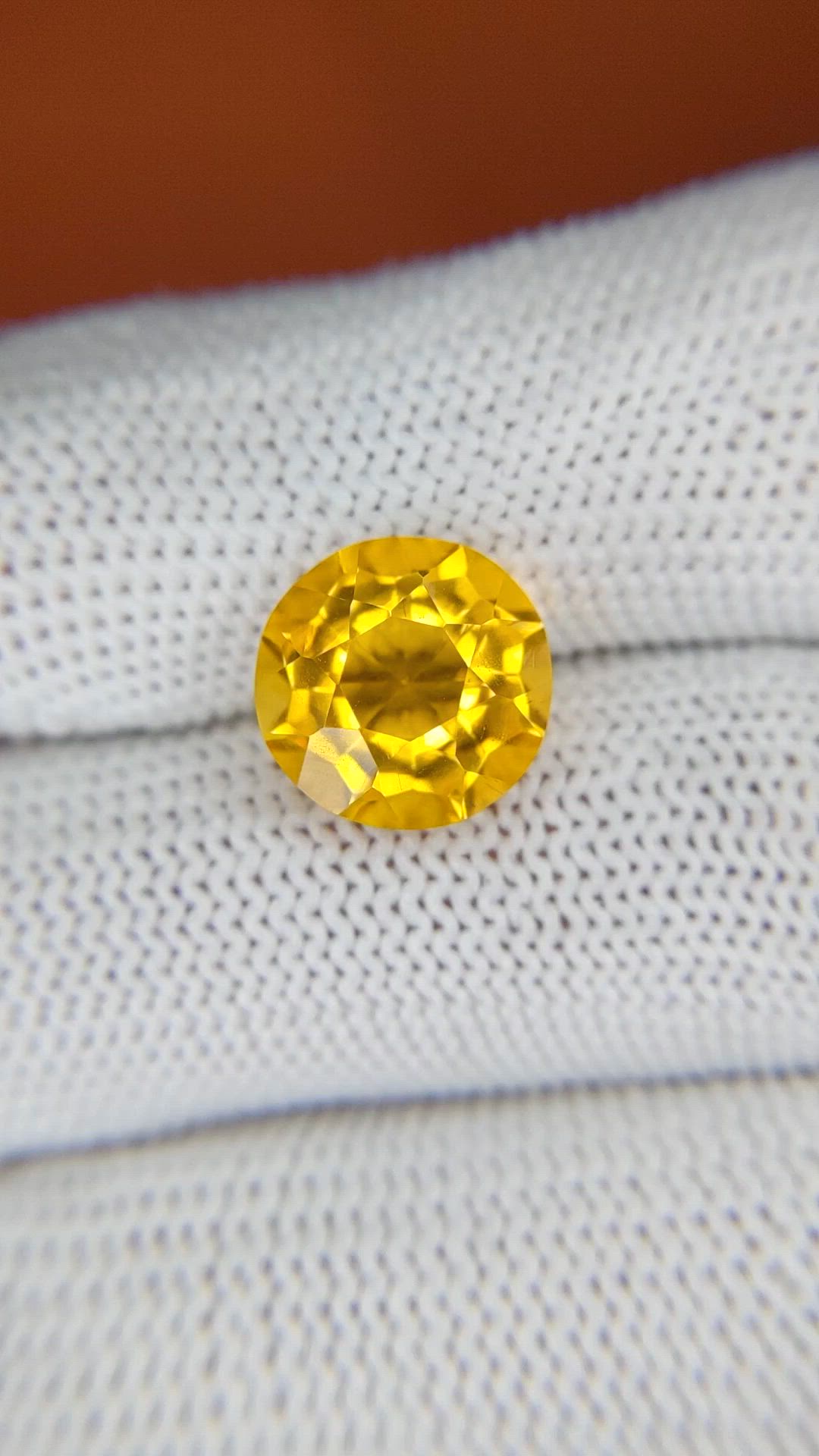 4.89 Ct. Yellow Citrine from Brazil Size Video