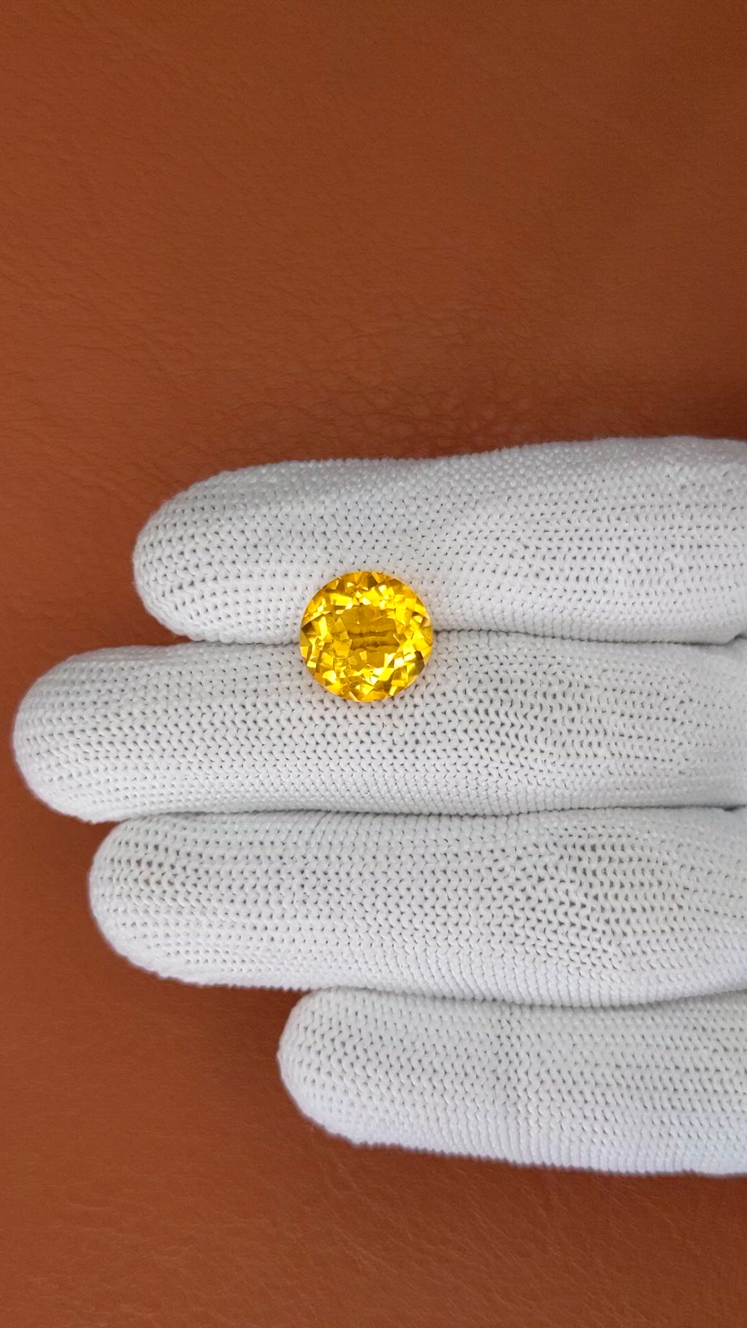 5.94 Ct. Yellowish Orange Citrine from Brazil Size Video