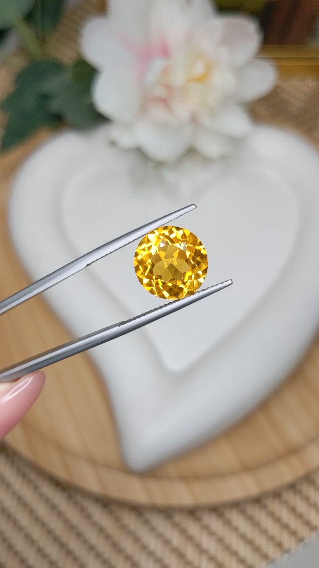 5.94 Ct. Yellowish Orange Citrine from Brazil Size Video