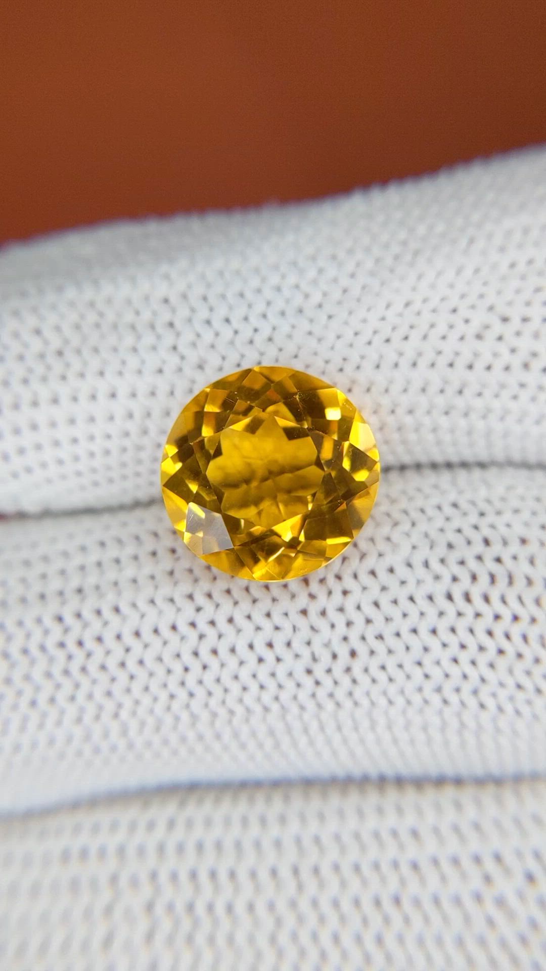 5.94 Ct. Yellowish Orange Citrine from Brazil Size Video