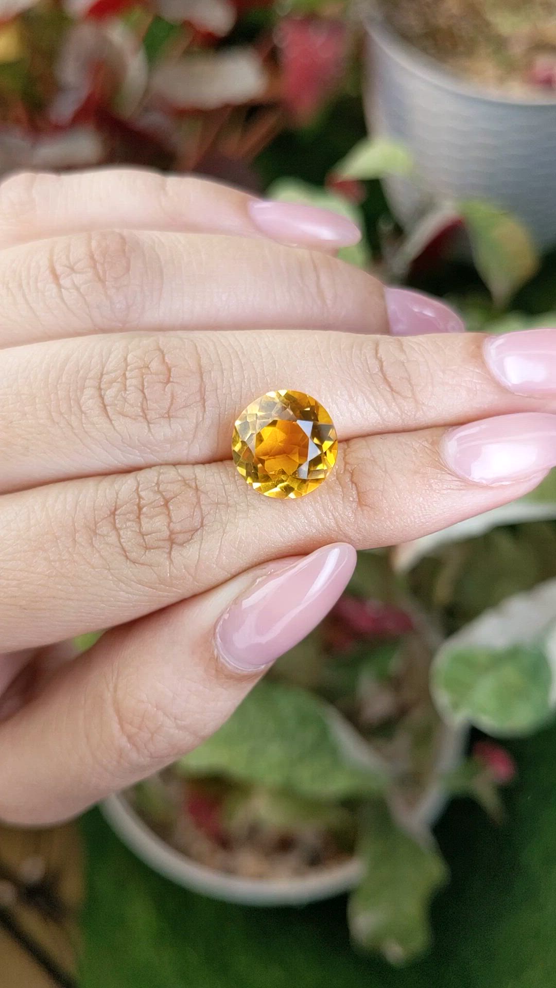 5.94 Ct. Yellowish Orange Citrine from Brazil Size Video