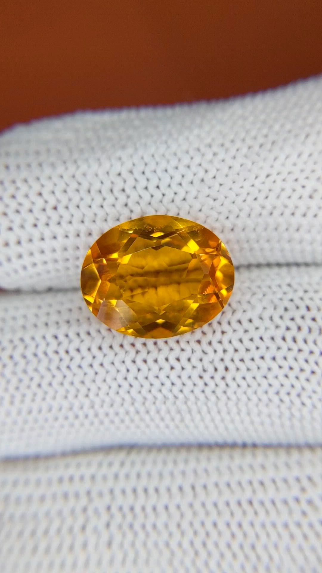 6.23 Ct. Yellowish Orange Citrine from Brazil Size Video