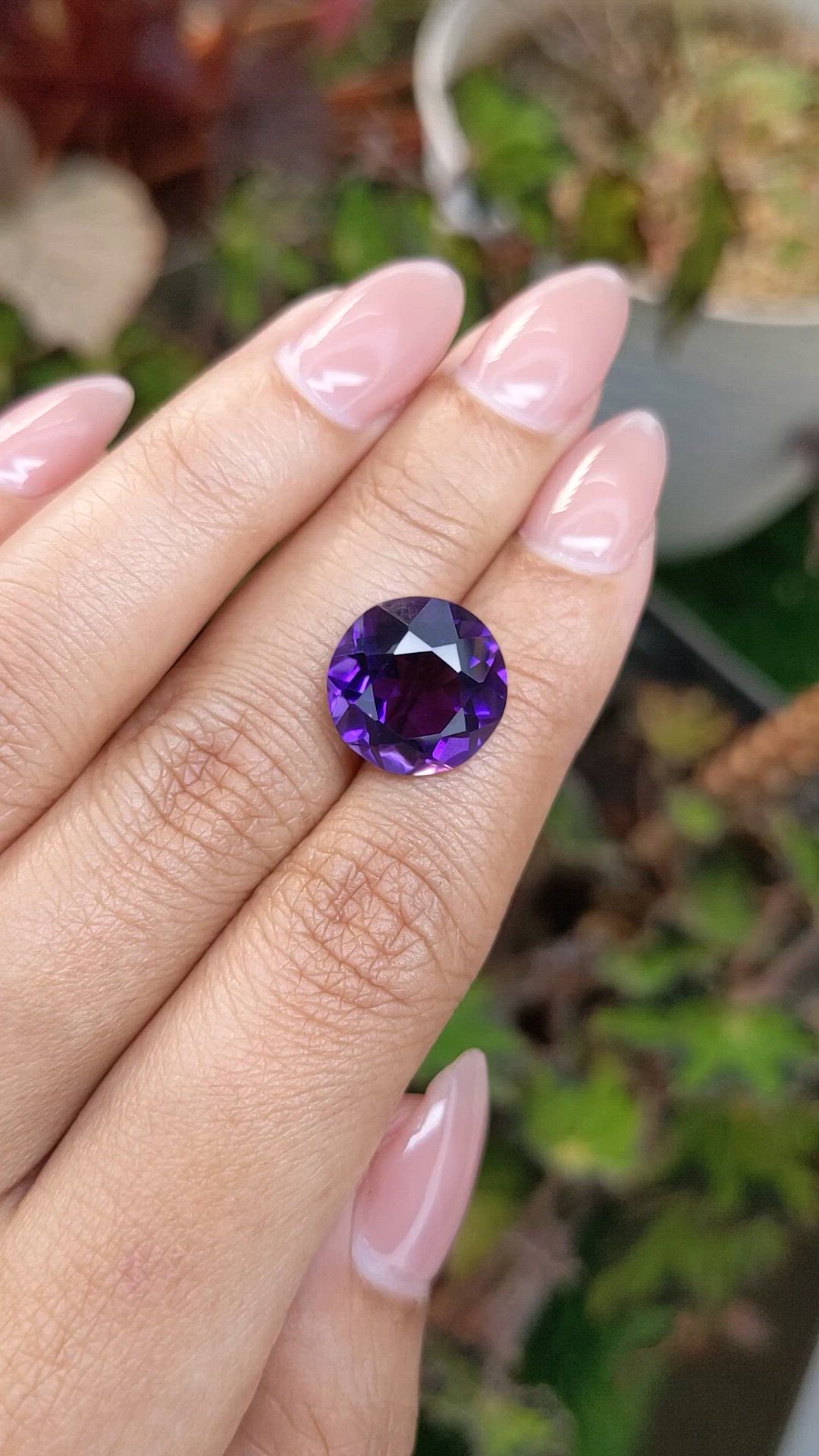 7.86 Ct. Purple Amethyst from Brazil Size Video