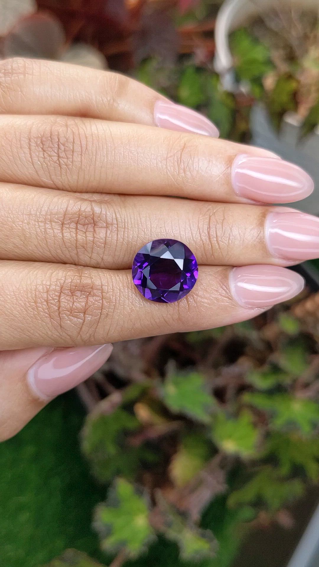 7.86 Ct. Purple Amethyst from Brazil Size Video