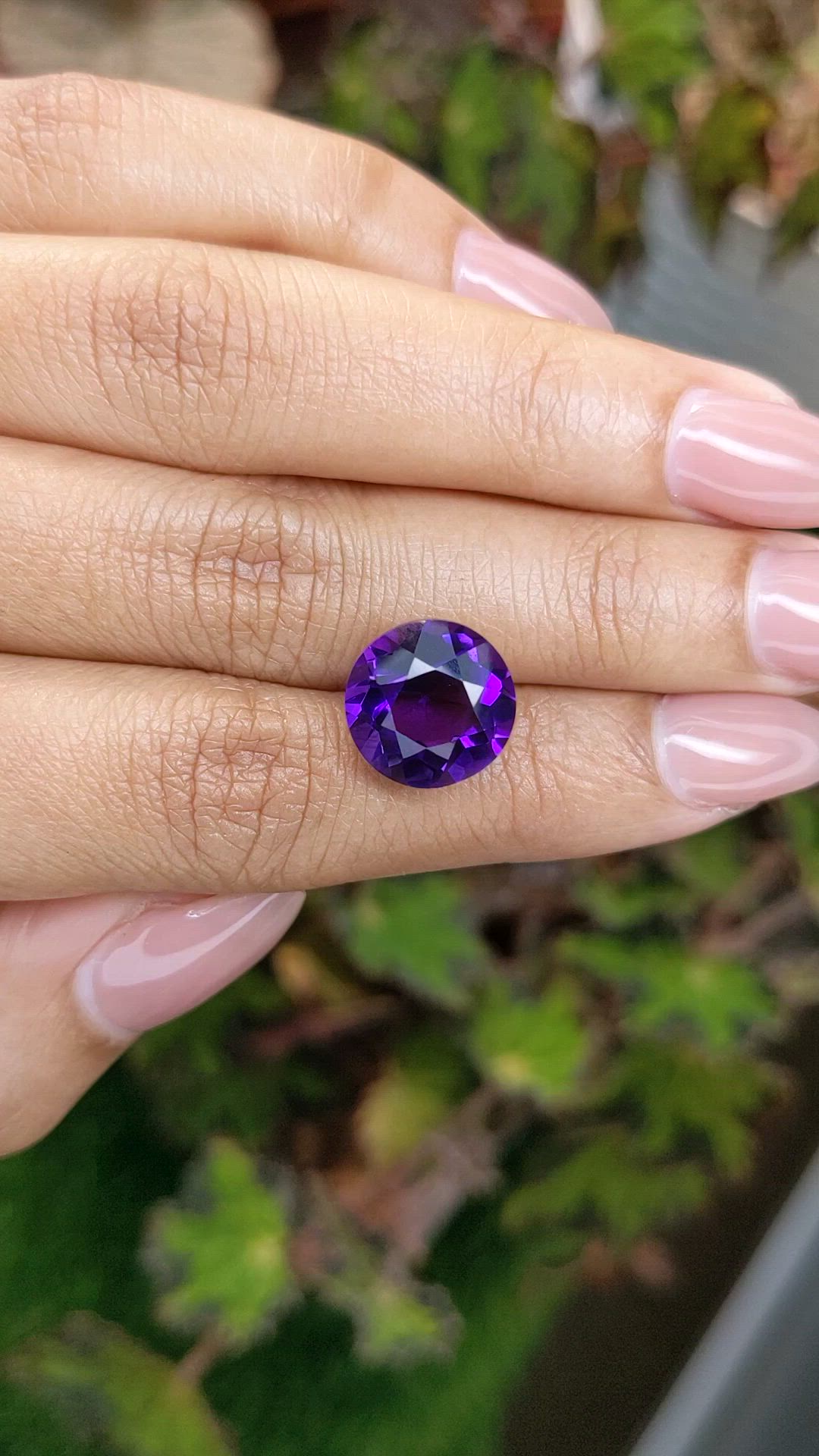 6.58 Ct. Purple Amethyst from Brazil Size Video