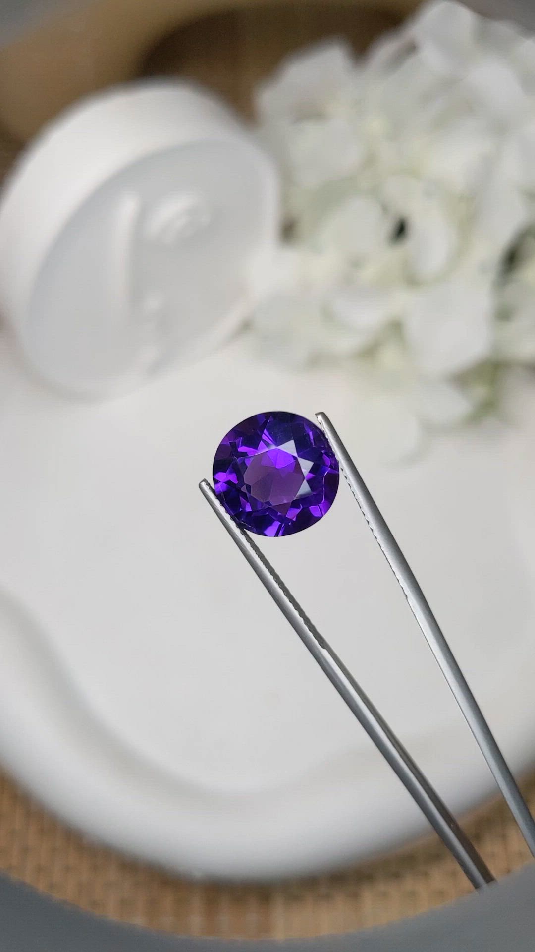6.58 Ct. Purple Amethyst from Brazil Size Video