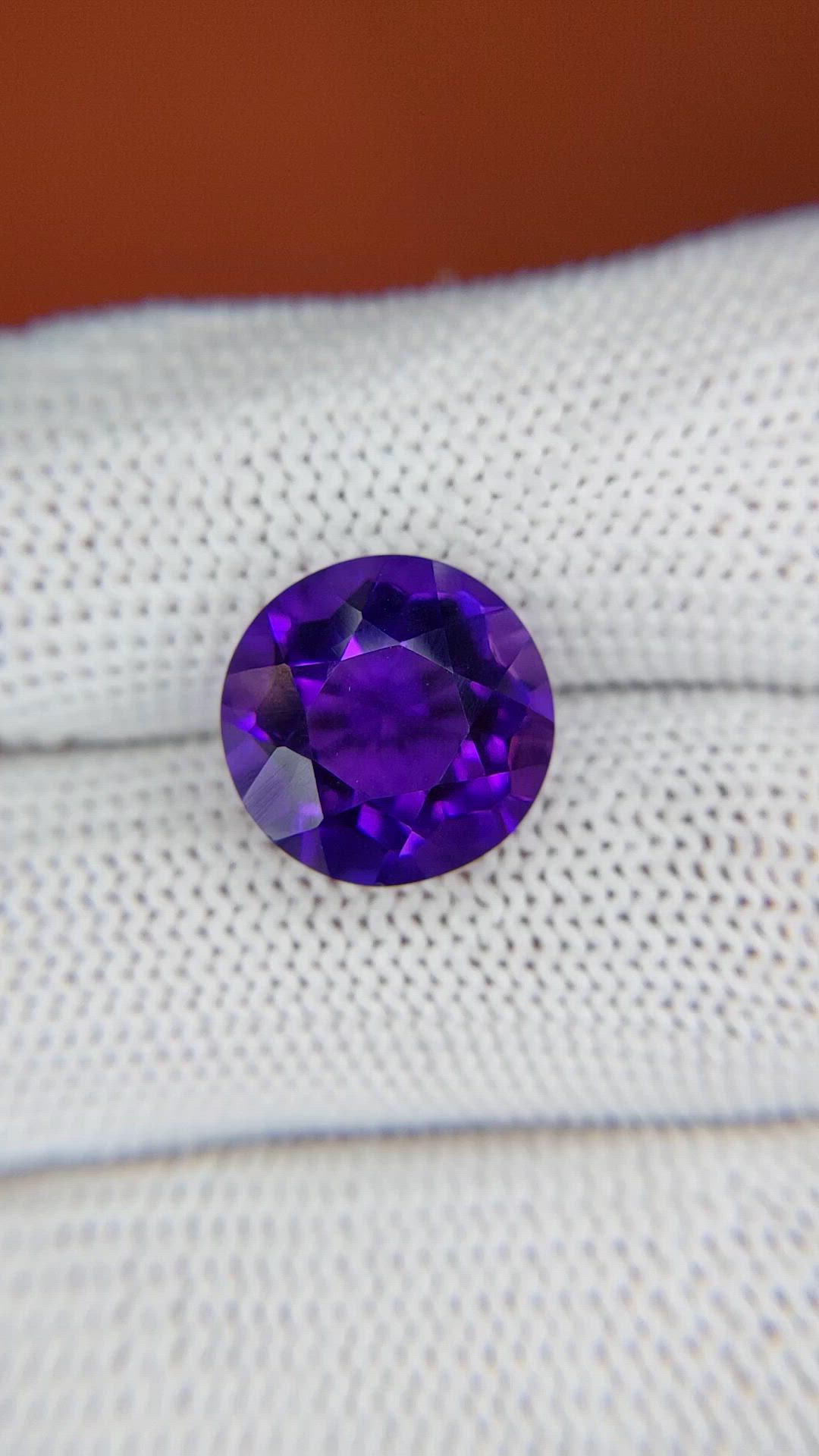 6.58 Ct. Purple Amethyst from Brazil Size Video