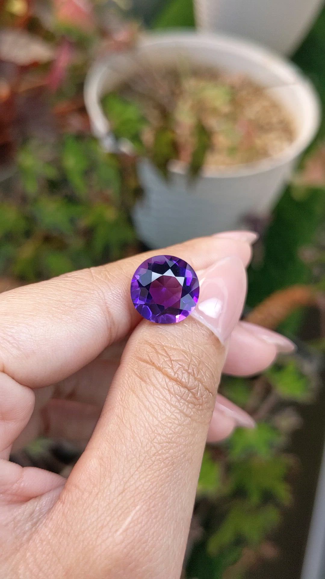 6.58 Ct. Purple Amethyst from Brazil Size Video