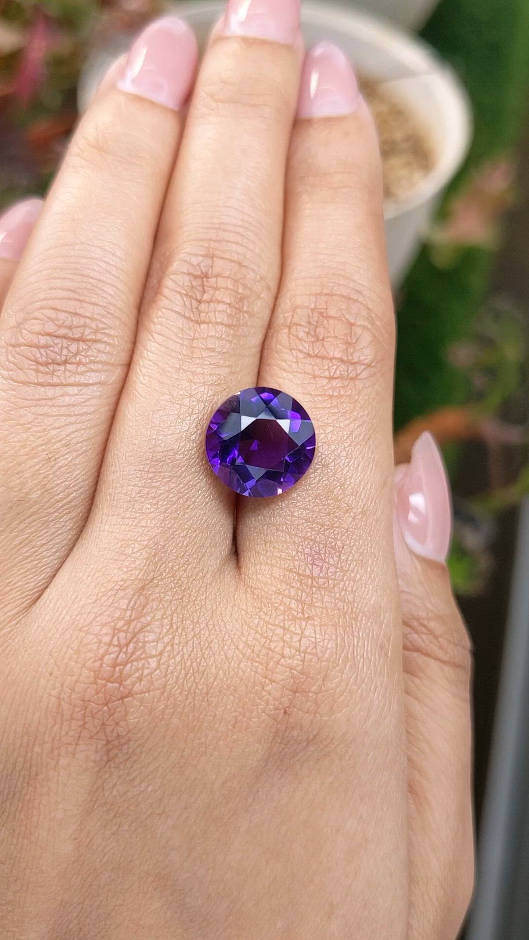 6.58 Ct. Purple Amethyst from Brazil Size Video
