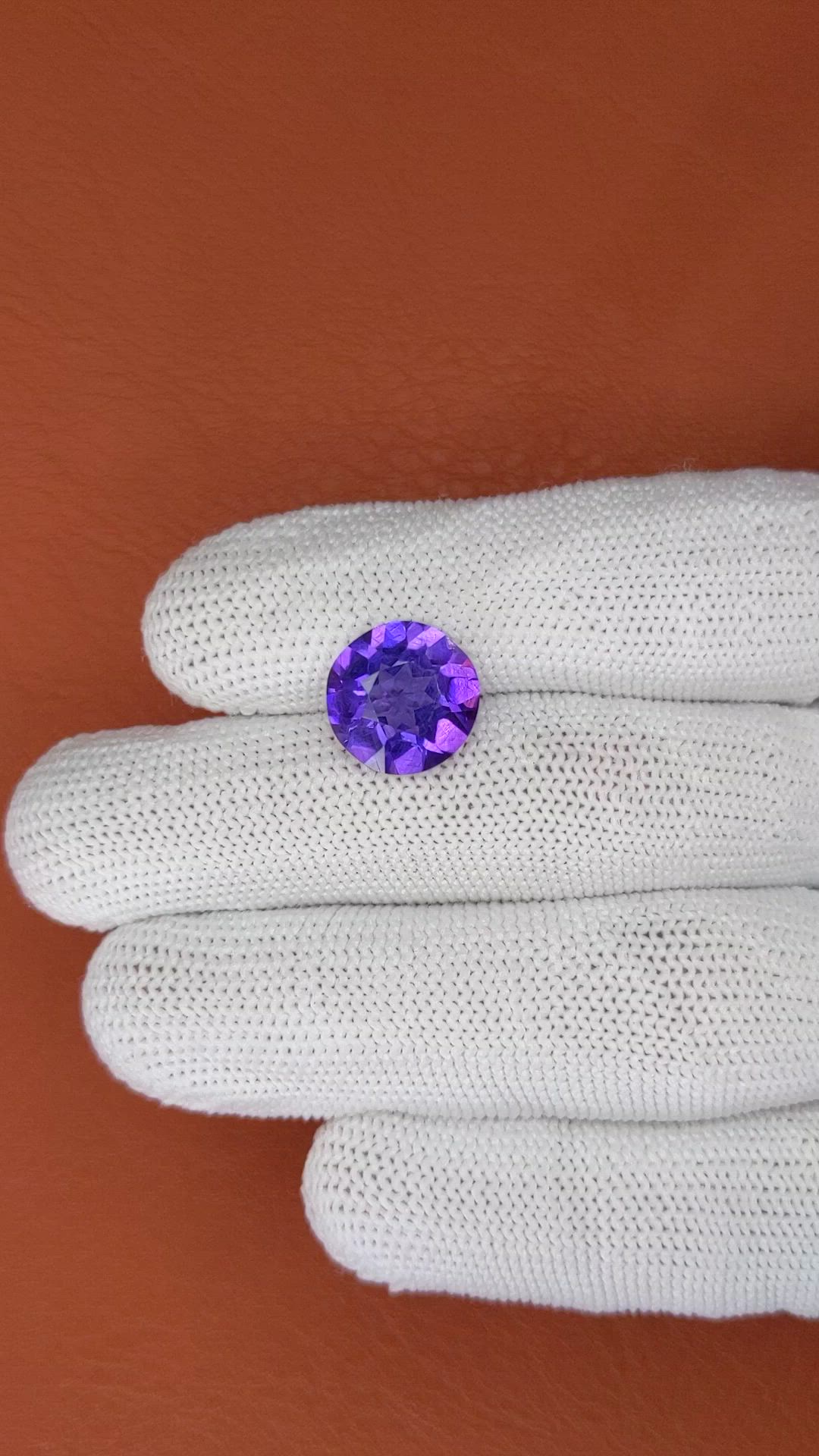 5.18 Ct. Purple Amethyst from Brazil Size Video