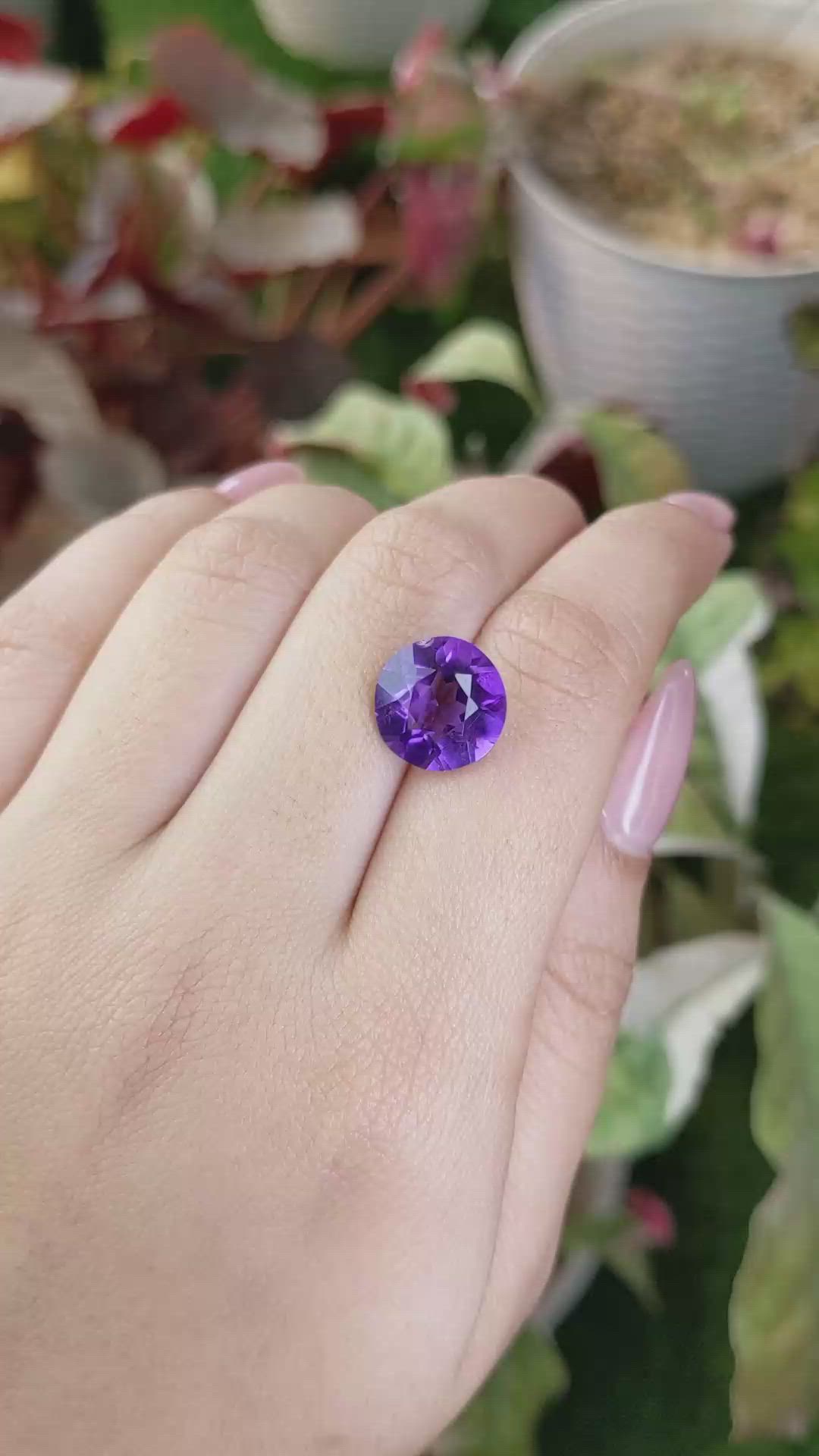 5.18 Ct. Purple Amethyst from Brazil Size Video