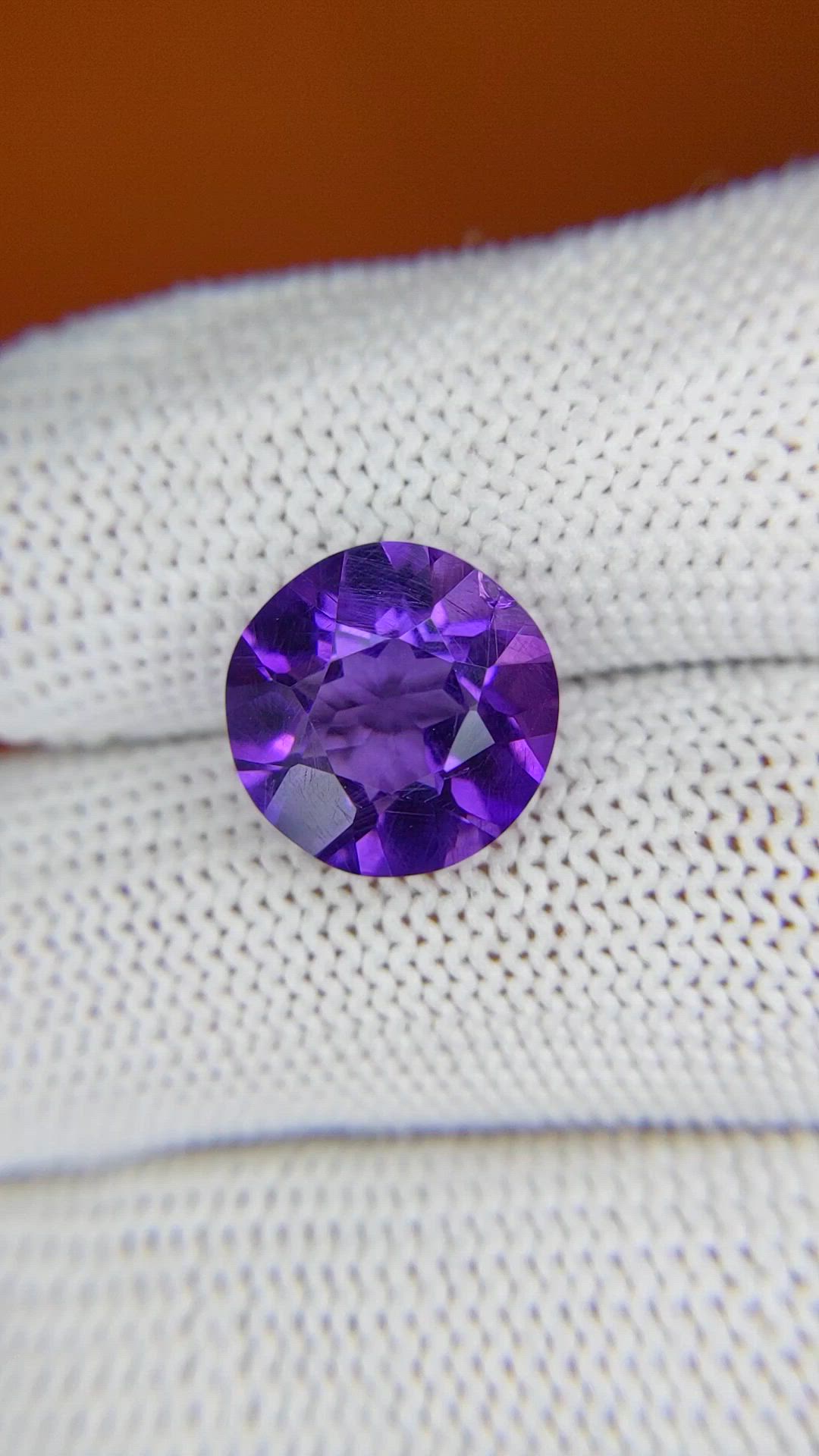 5.18 Ct. Purple Amethyst from Brazil Size Video