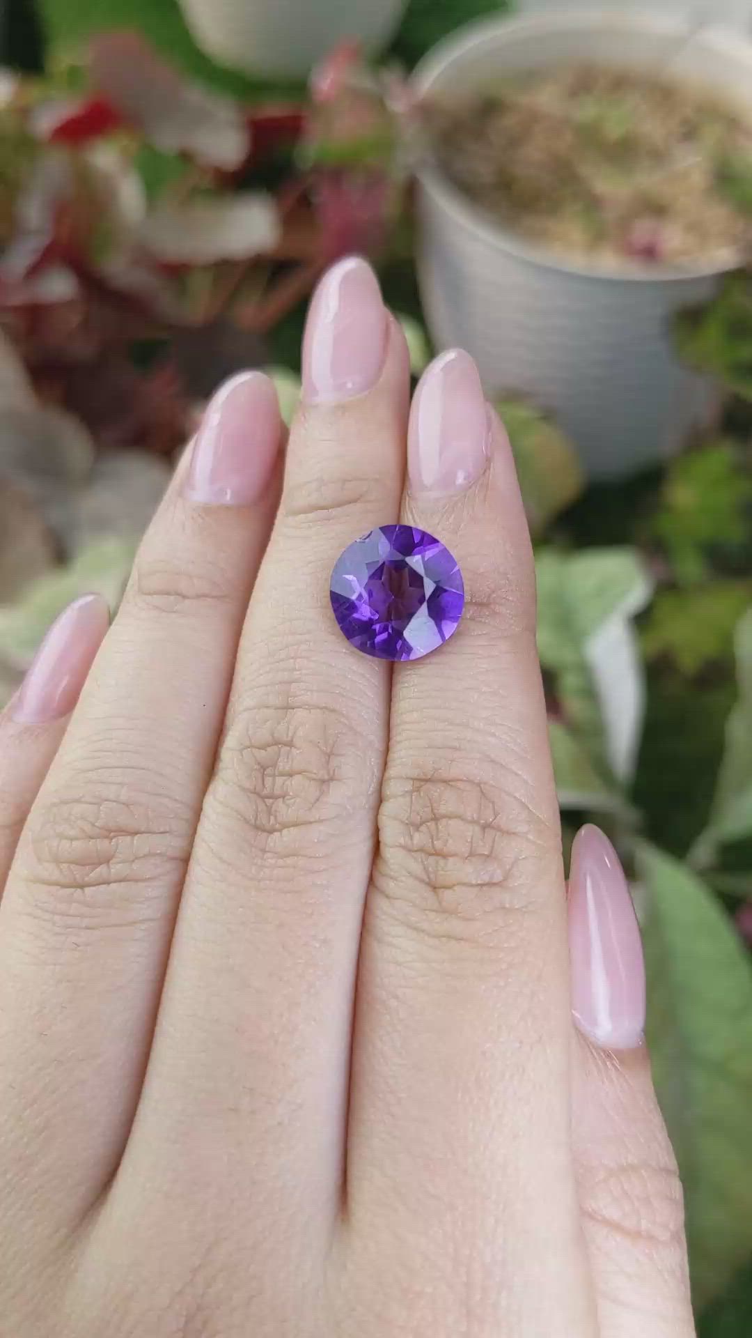 5.18 Ct. Purple Amethyst from Brazil Size Video