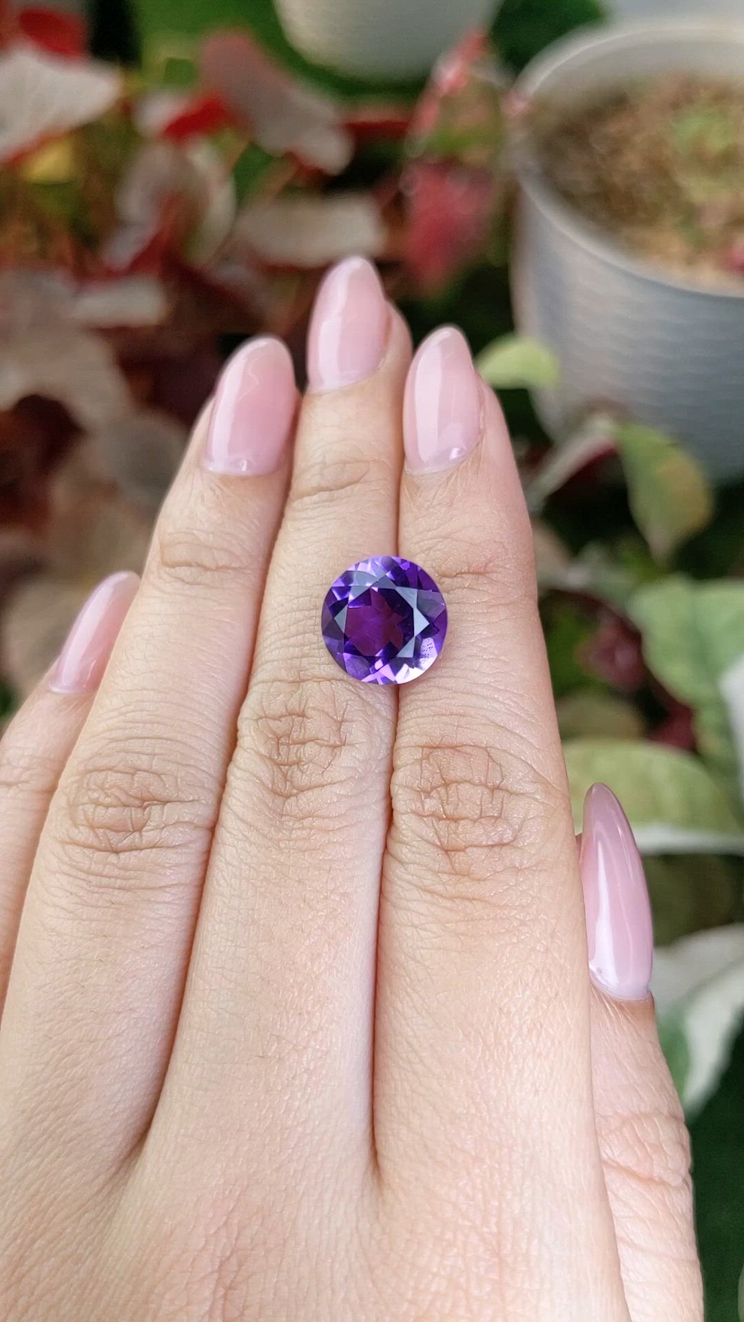 5.40 Ct. Purple Amethyst from Brazil Size Video