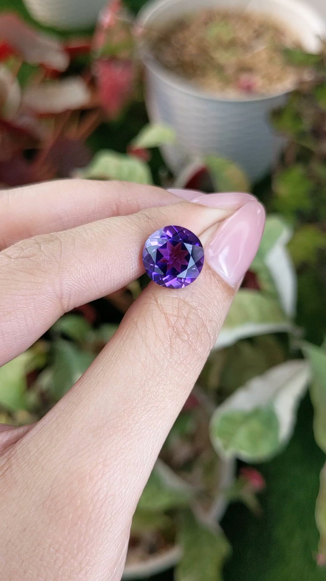 5.40 Ct. Purple Amethyst from Brazil Size Video