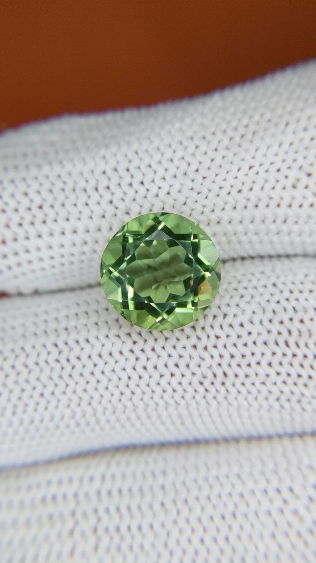 4.86 Ct. Green Prasiolite from Brazil Size Video
