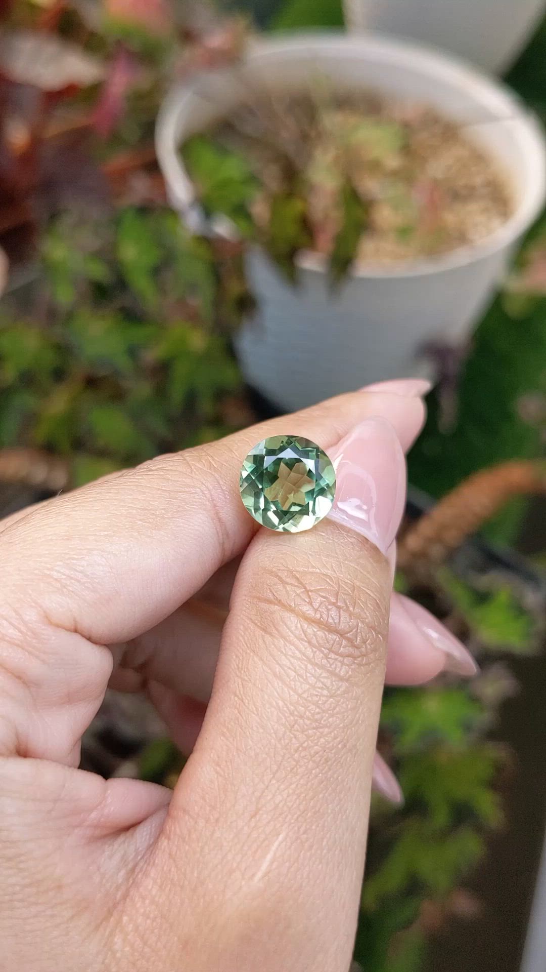 4.86 Ct. Green Prasiolite from Brazil Size Video